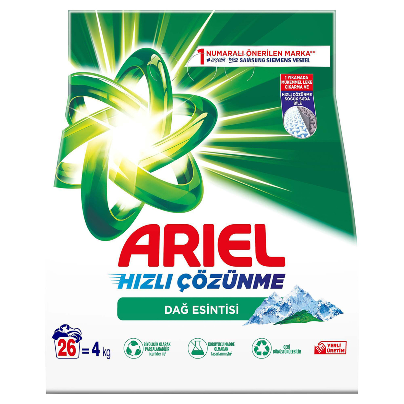 Ariel Toz Dağ Esintisi 4 Kg - Görsel 1