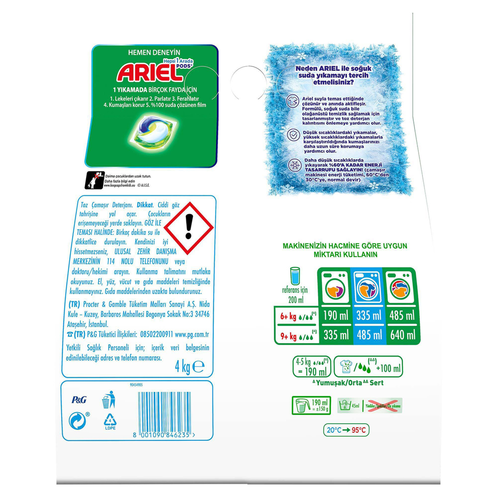 Ariel Toz Dağ Esintisi 4 Kg - Görsel 2