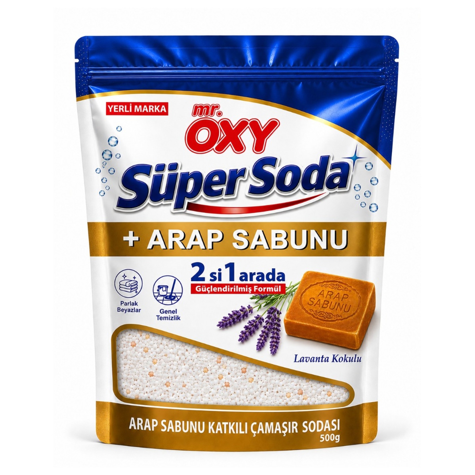 Mr.Oxy Süpersoda Arap Sabunlu Çamaşır Sodası 500 G - Görsel 1