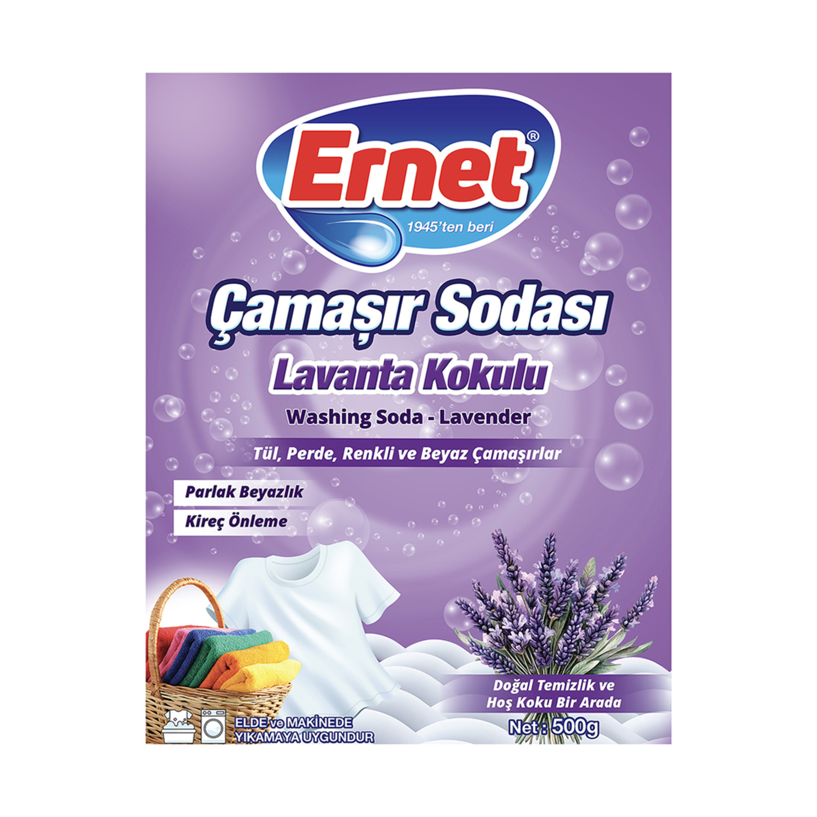Ernet Çamaşır Sodası Lavanta Kokulu 500 G - Görsel 1