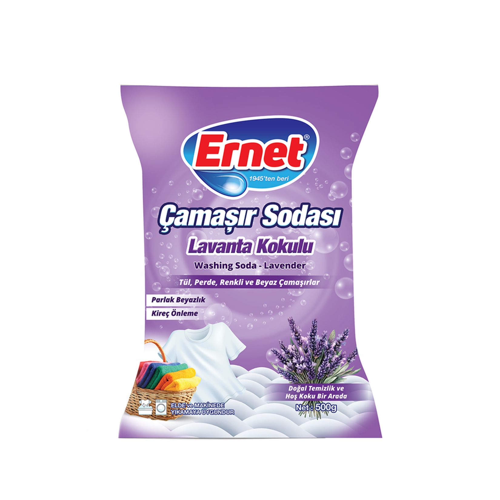 Ernet Çamaşır Sodası Lavanta Kokulu 500 G - Görsel 3