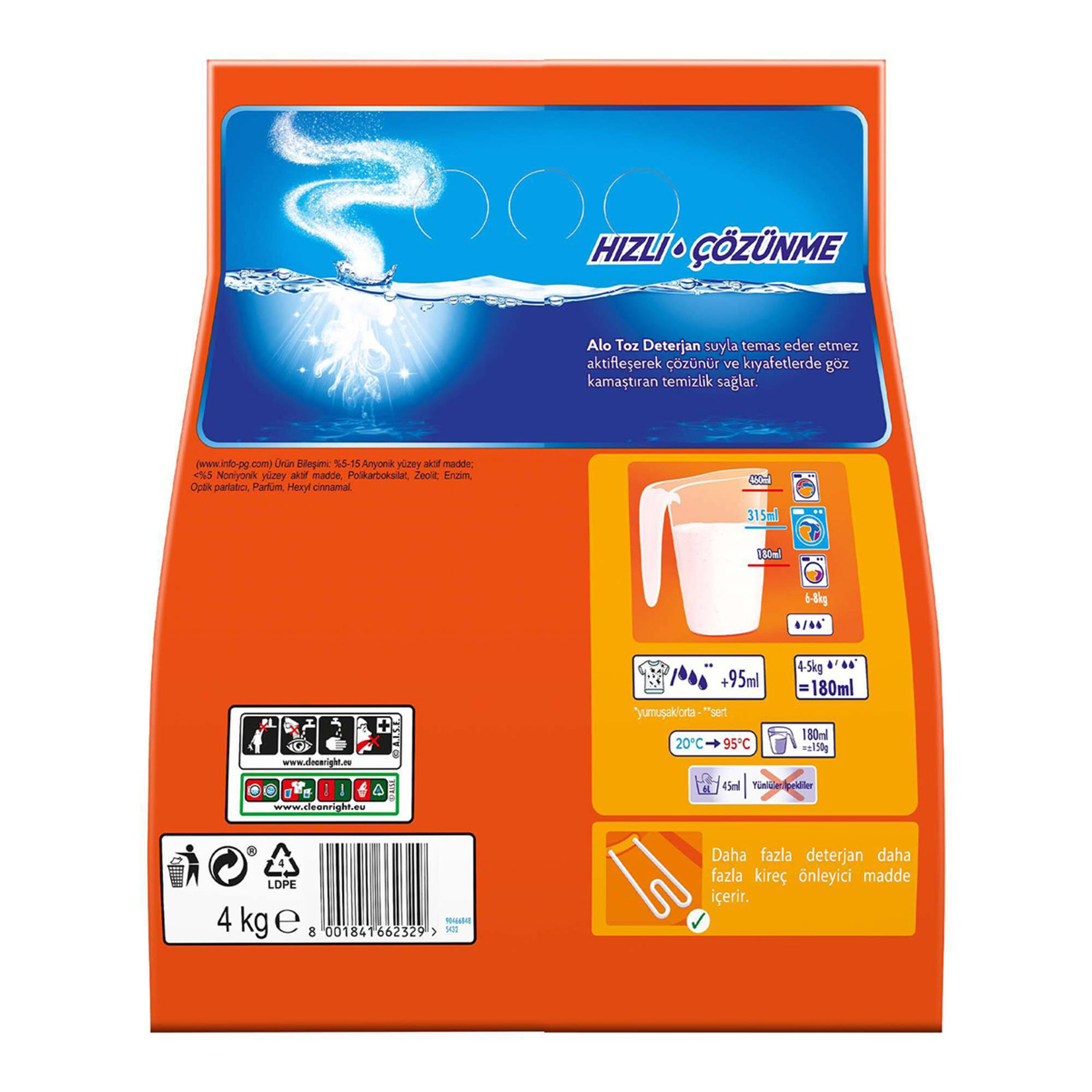 Alo Toz Beyazlar & Renkliler 4 Kg - Görsel 2