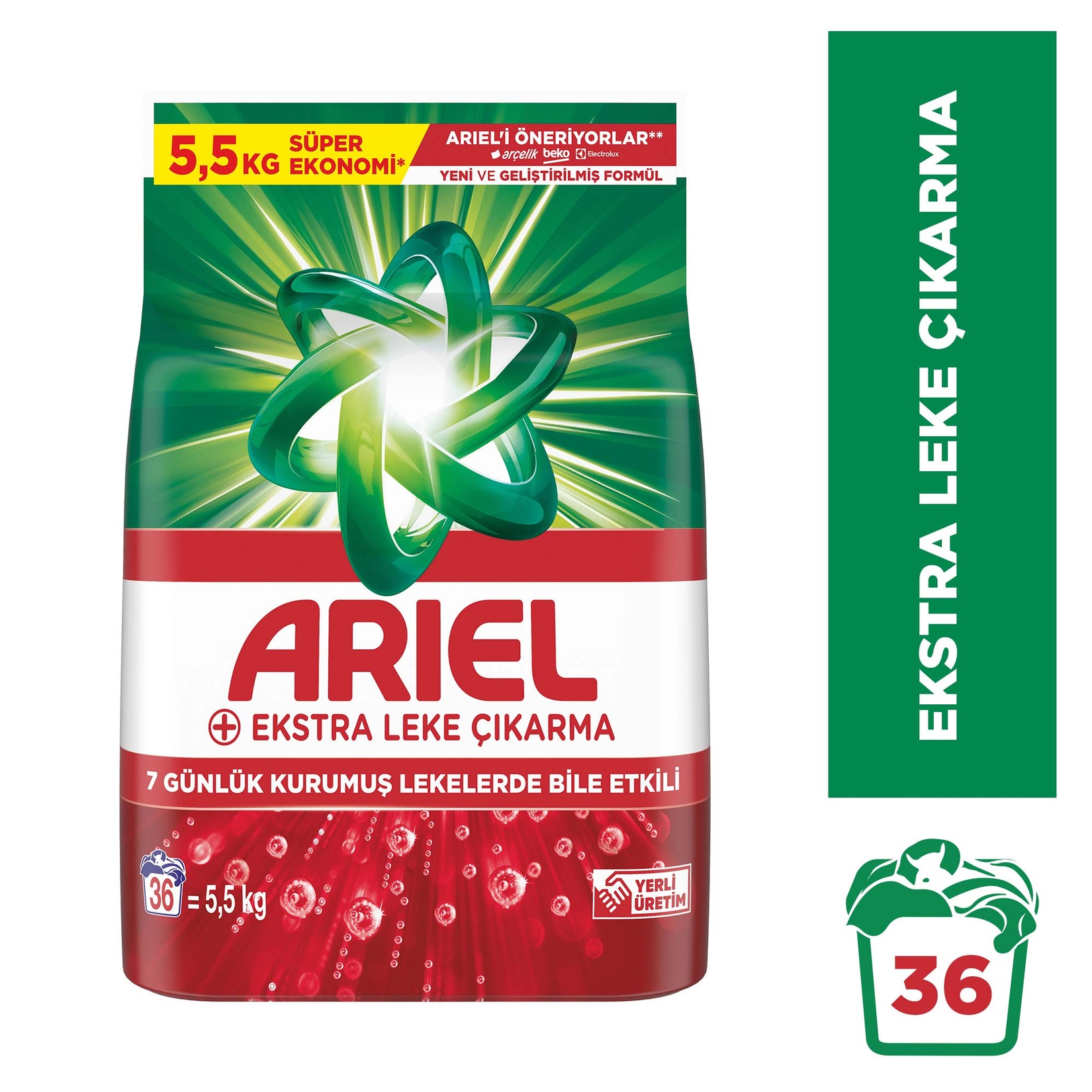 Ariel Toz Çamaşır Deterjanı Oxi Ekstra Hijyen 5.5 kg 36 Yıkama - Görsel 2