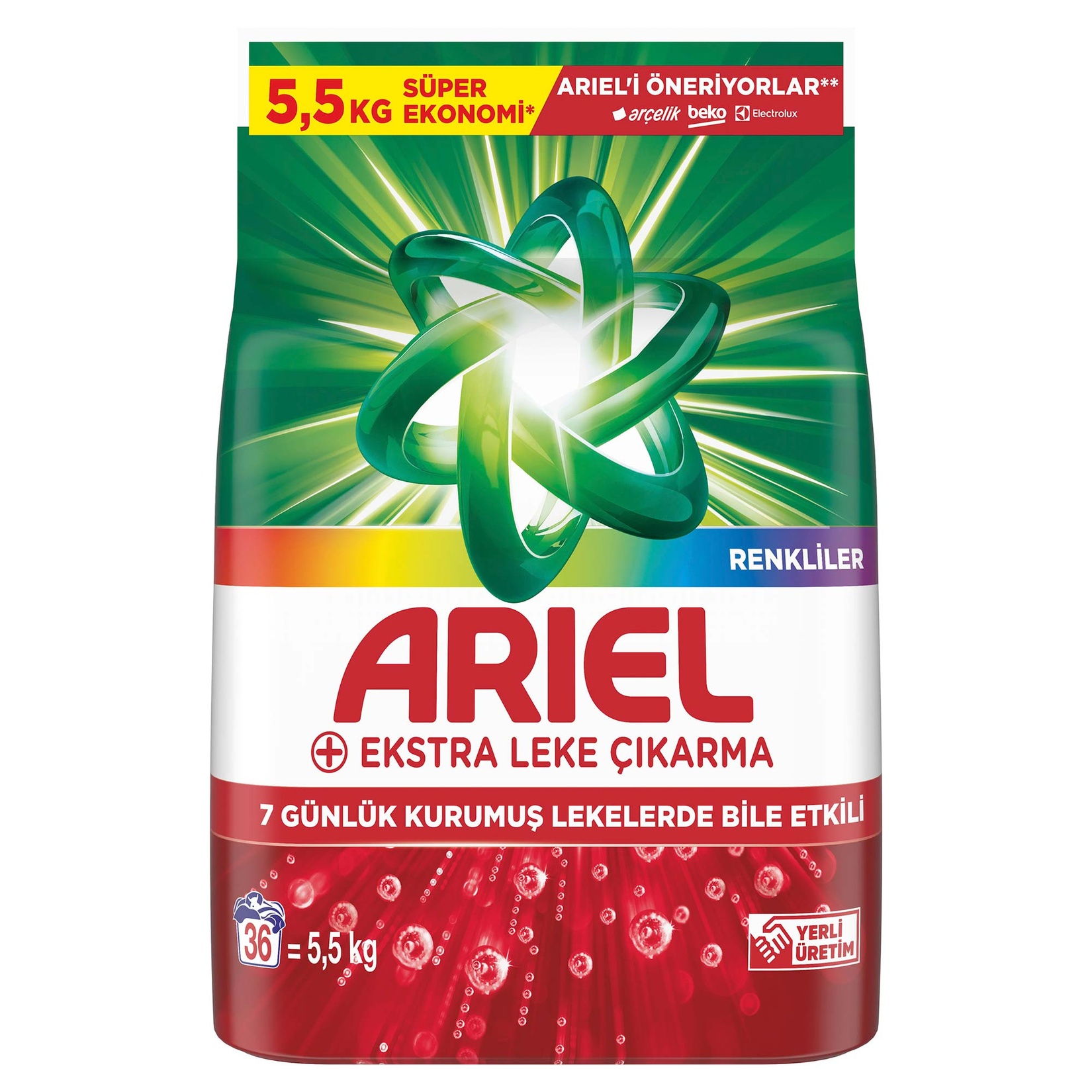 Ariel OXI 5,5 Kg Renklilere Özel AquaPudra Toz Çamaşır Deterjanı - Görsel 1