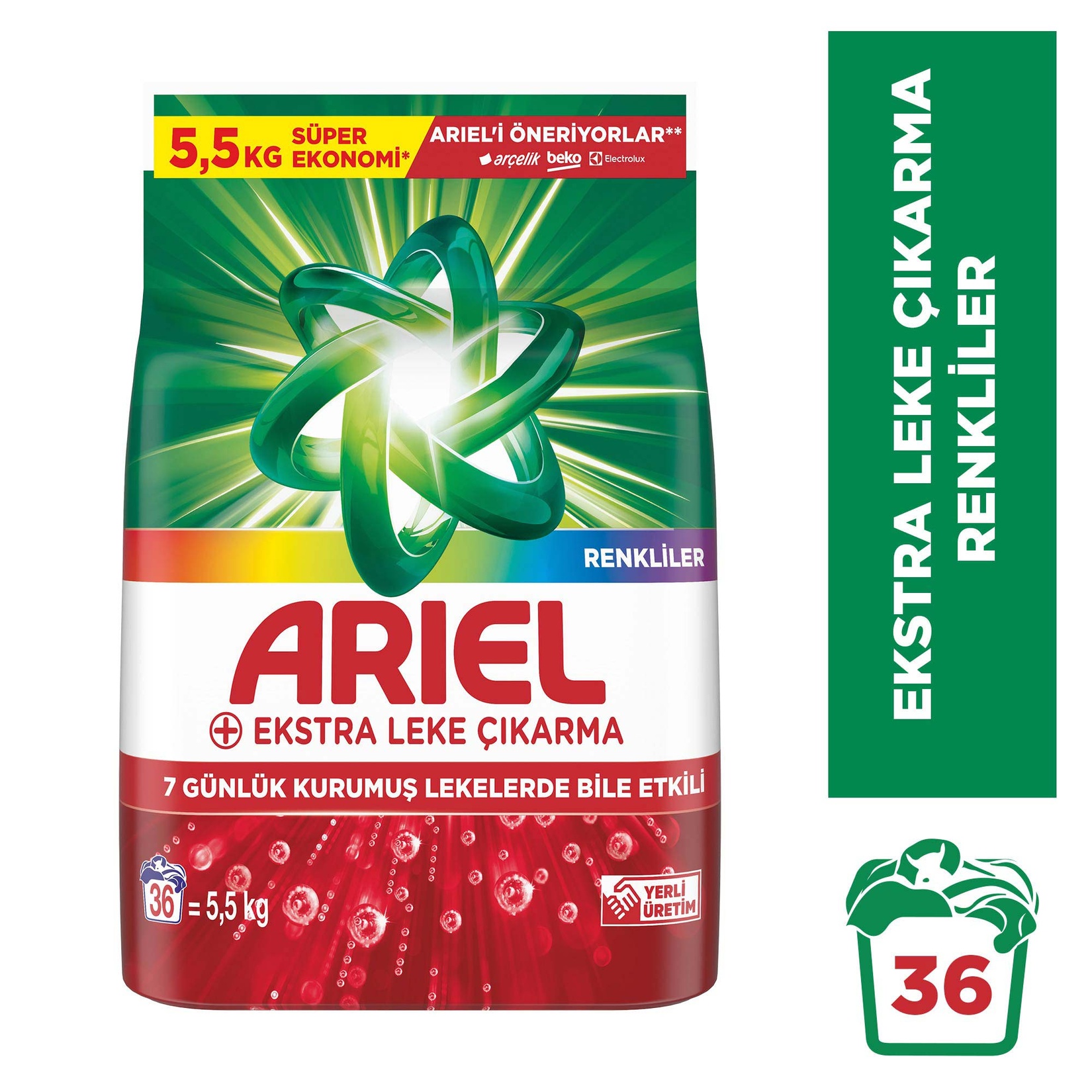 Ariel OXI 5,5 Kg Renklilere Özel AquaPudra Toz Çamaşır Deterjanı - Görsel 2