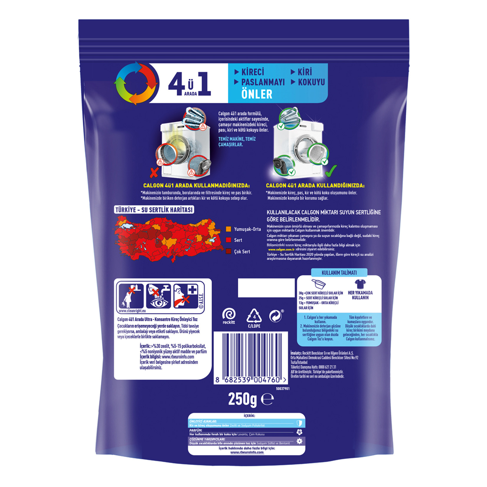 Calgon Ultra Konsantre Çamaşır Makinesi Kireç Önleyici 250G - Görsel 7