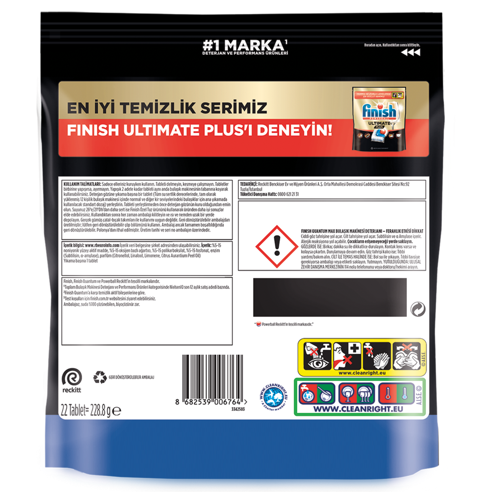 Finish Quantum Max Bulaşık Makinesi Tableti 22'li 228.8 G - Görsel 5