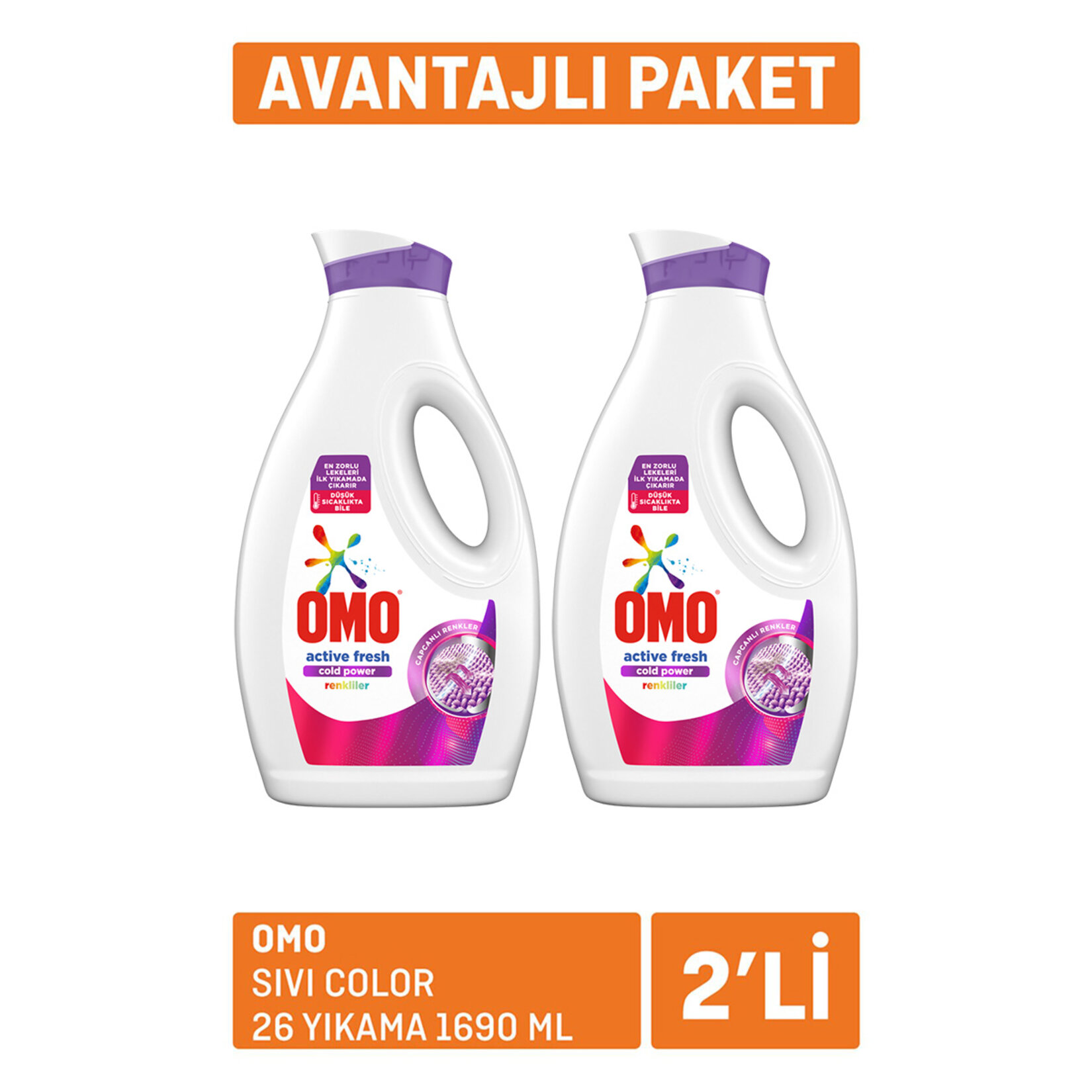 Omo Sıvı Deterjan Color 26 Yıkama 2 x 1.69 L - Görsel 1