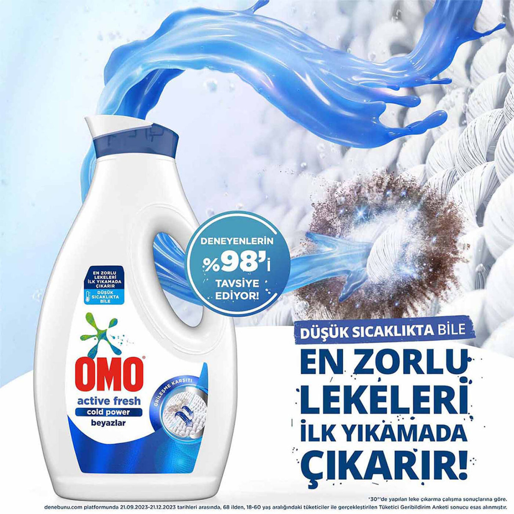 Omo Sıvı Active Fresh Beyaz 26 Yıkama 2 x 1.69 L - Görsel 3
