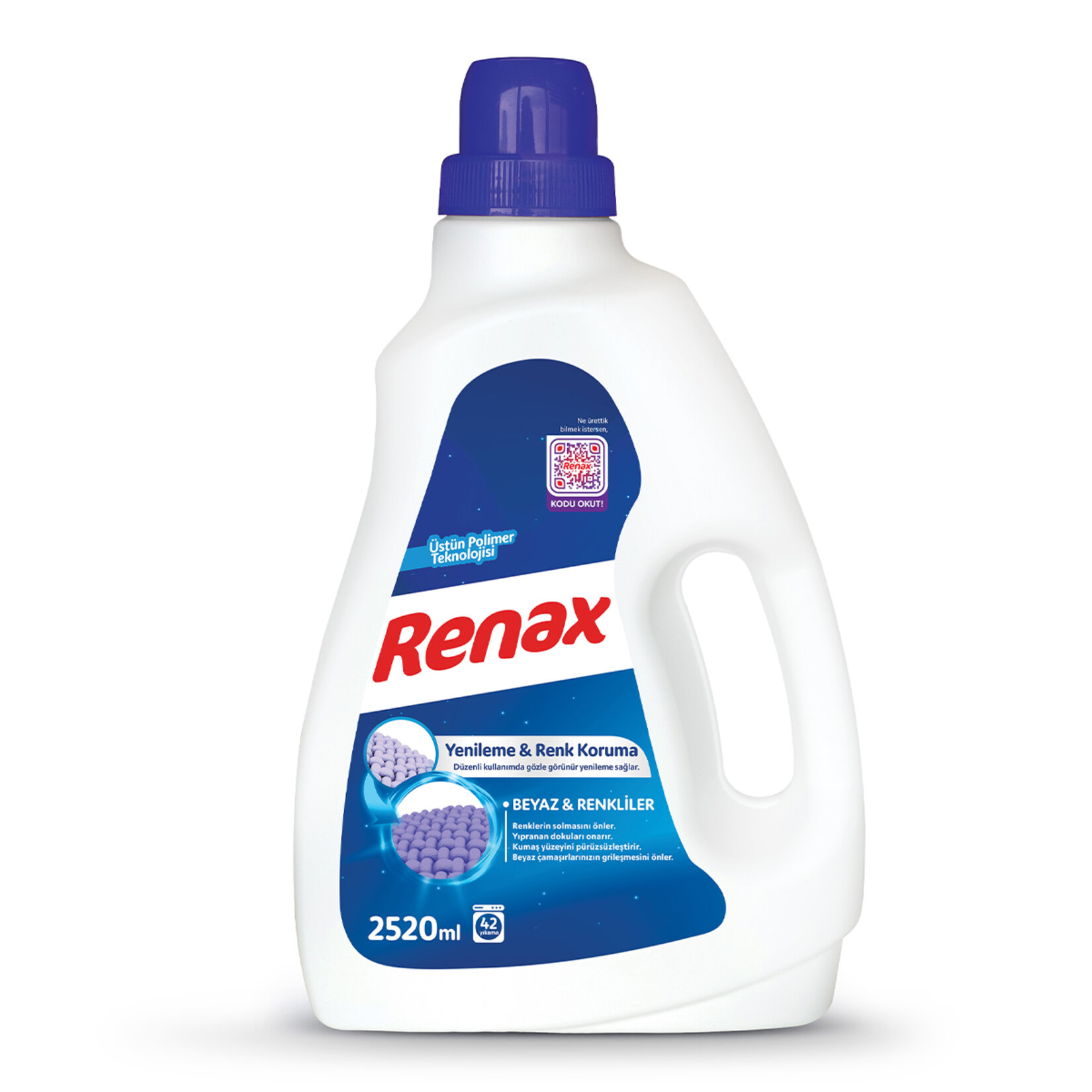 Renax Sıvı Çamaşır Deterjanı Beyazlar & Renkliler 2.52 L