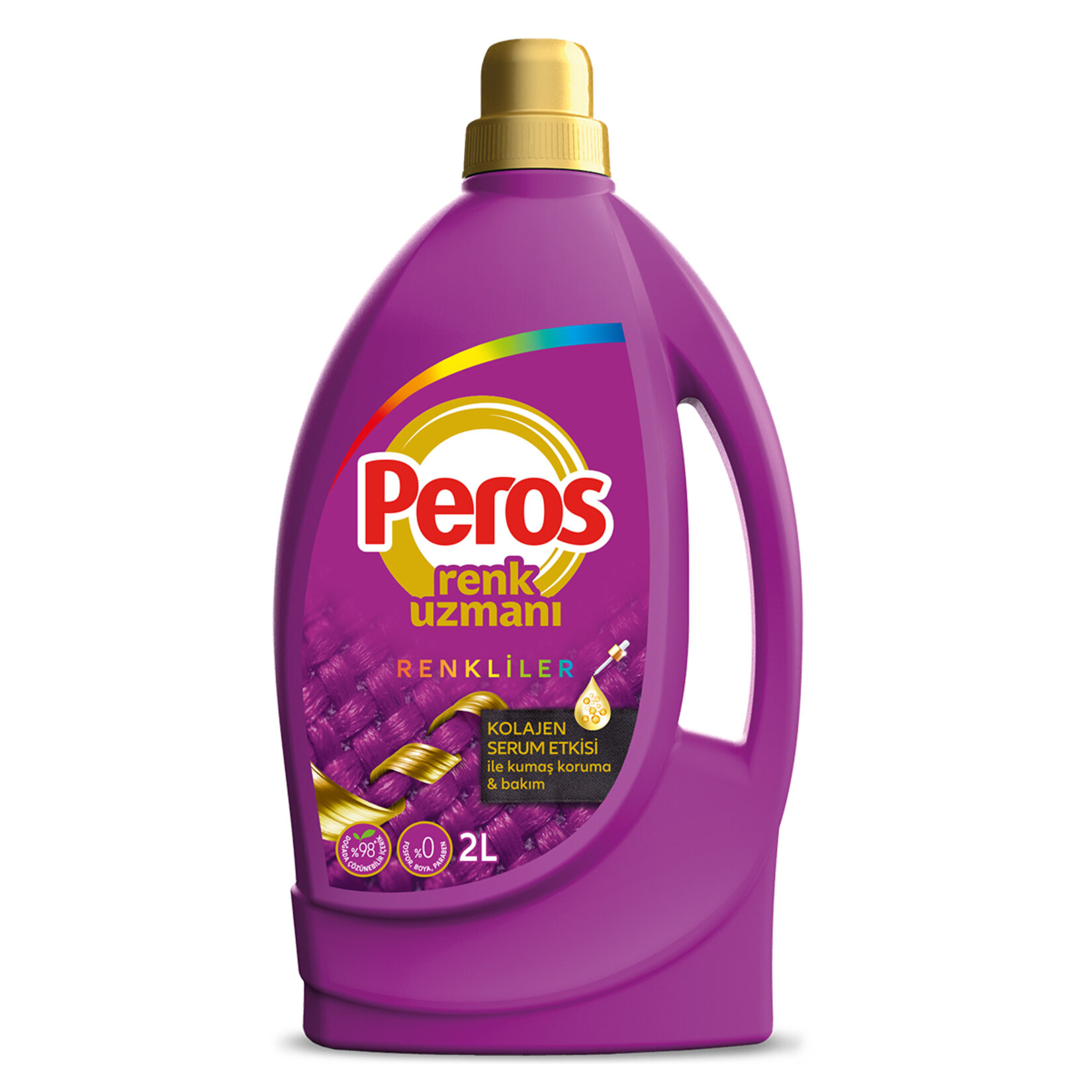 Peros Sıvı Bakım Deterjanı Renkliler (Mor) 2L