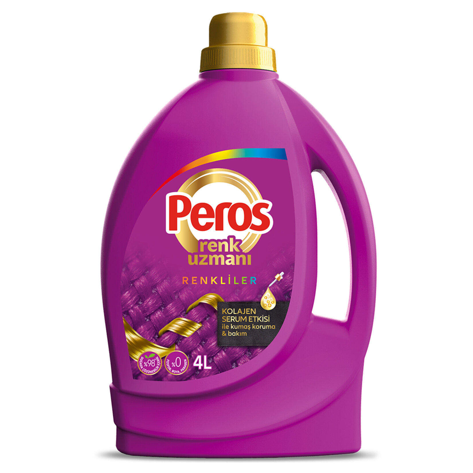 Peros Sıvı Bakım Çamaşır Deterjanı Renkliler 4 L