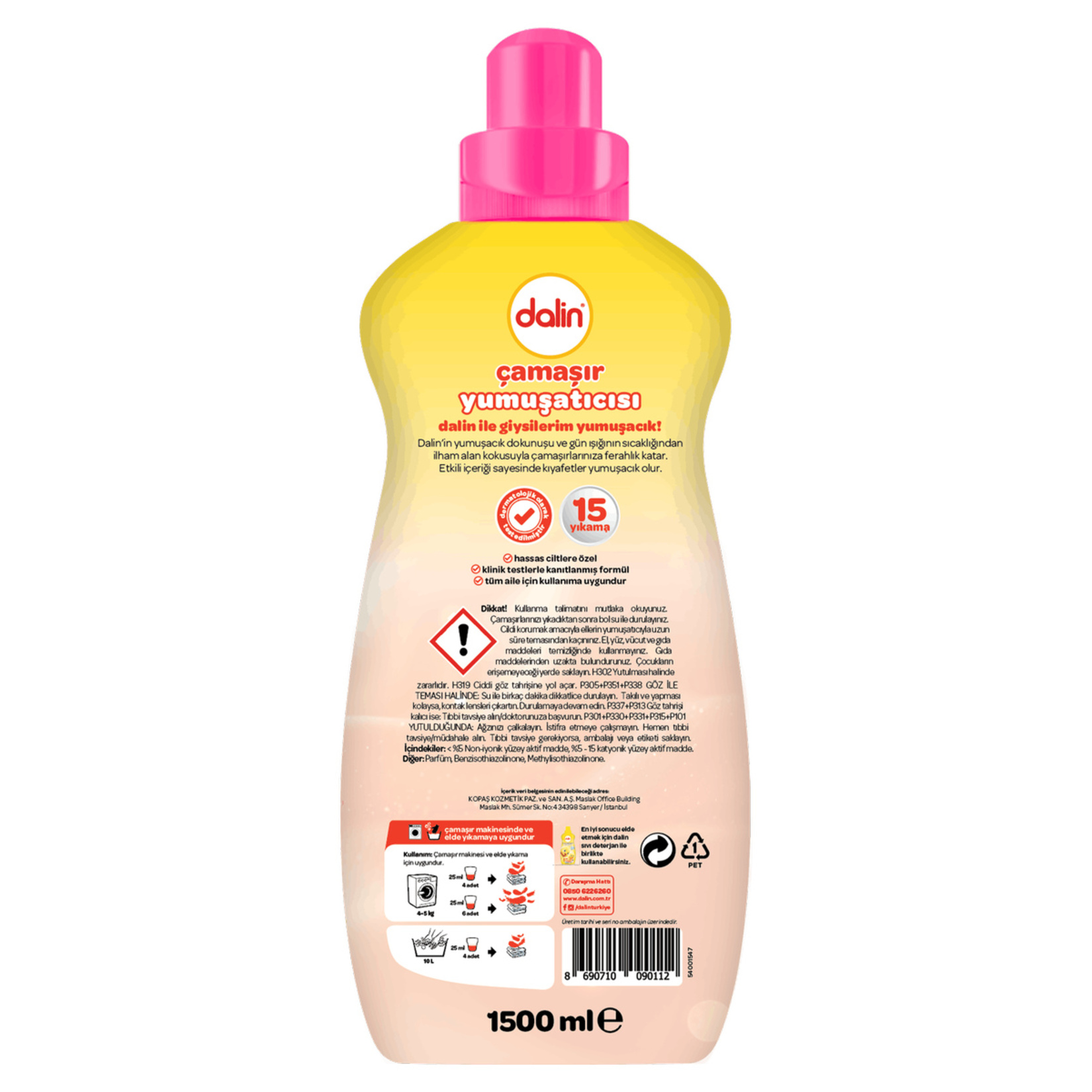 Dalin Gün Işığı Çamaşır Yumuşatıcısı 1.5 L - Görsel 2