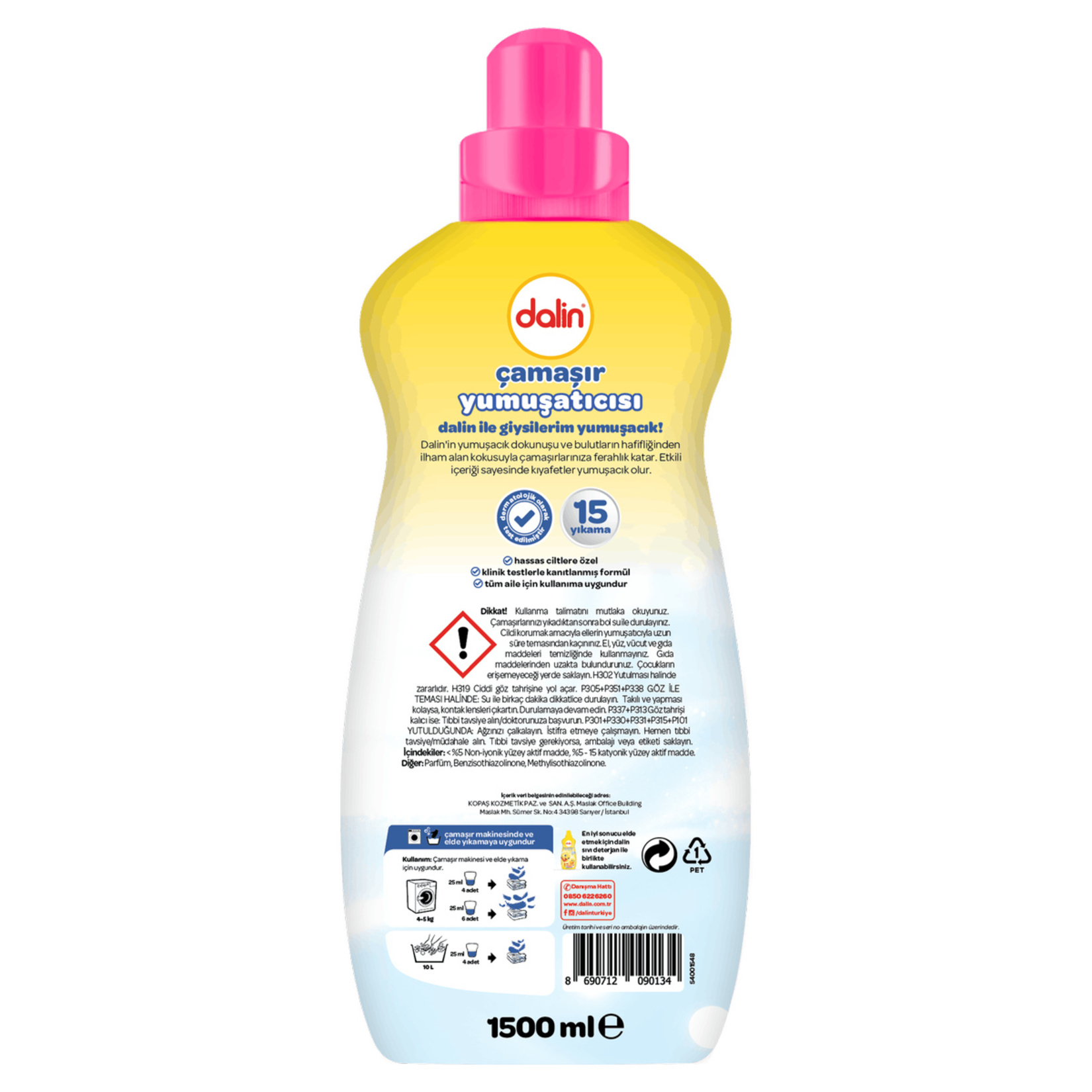Dalin Bulut Hafifliği Çamaşır Yumuşatıcısı 1.5 L - Görsel 2