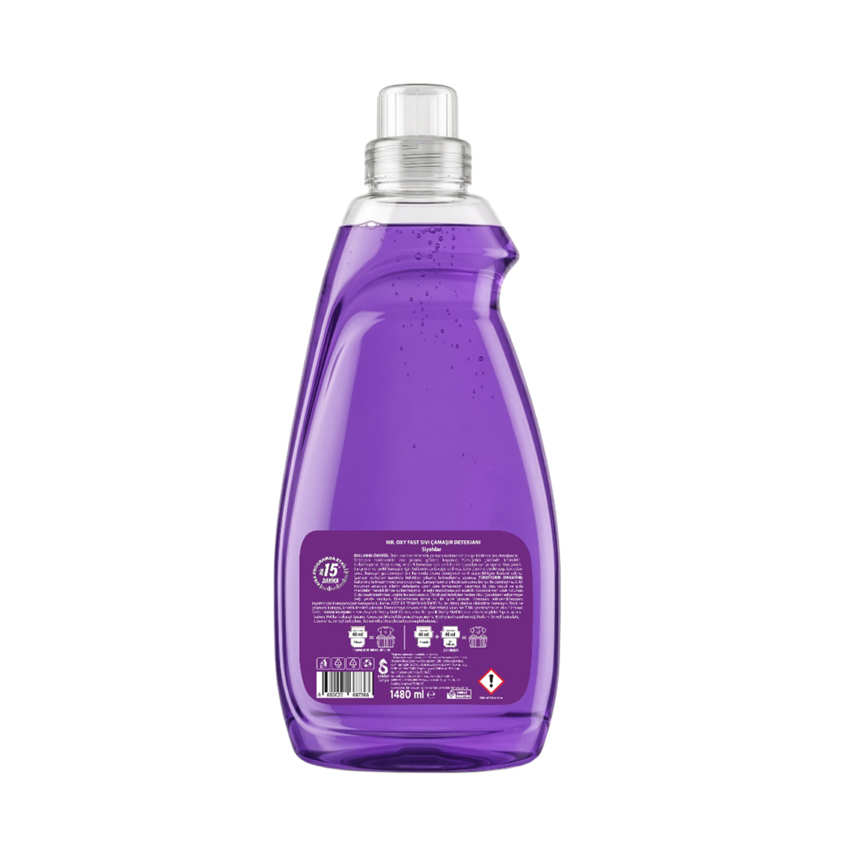 Mr.Oxy Fast Hızlı Yıkama Sıvı Çamaşır Deterjanı Siyah 1.48 L - Görsel 2