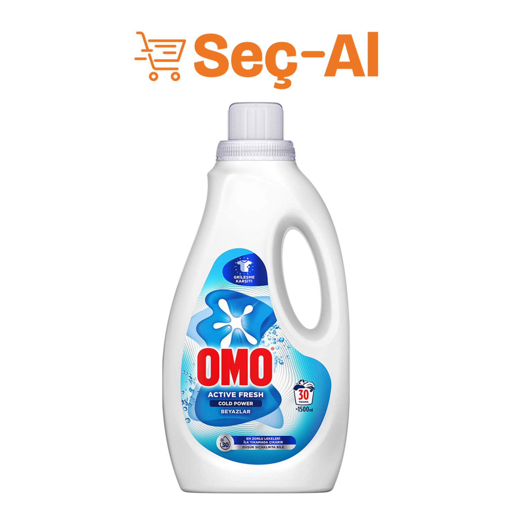 Omo Active Fresh Cold Power Beyazlar İçin Sıvı Deterjan 1500 Ml - Görsel 1
