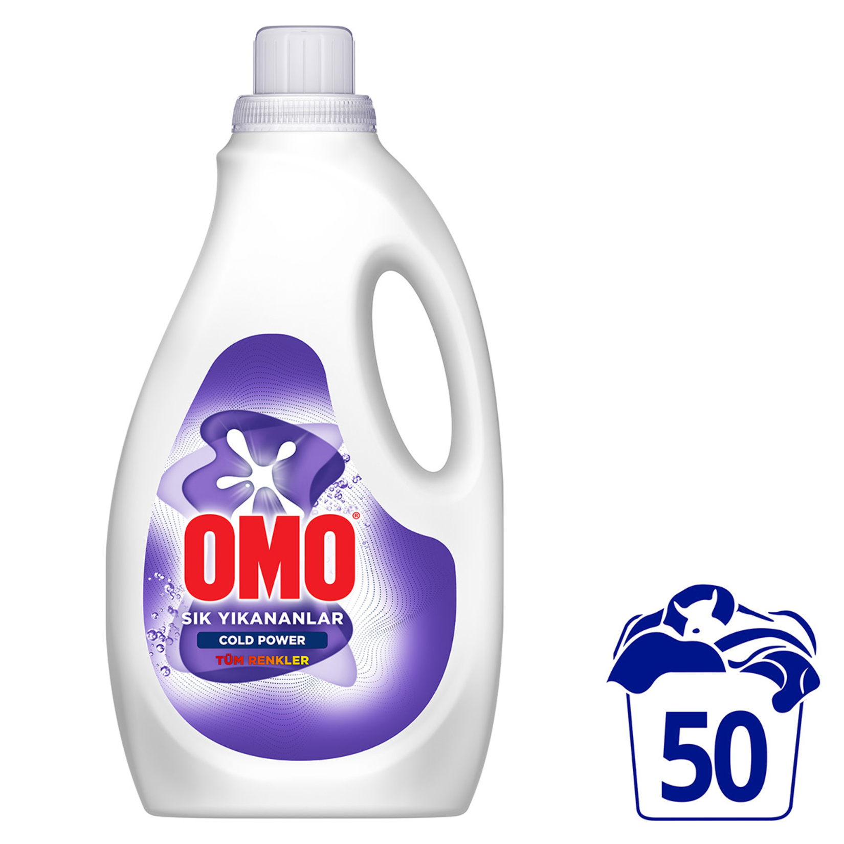 Omo Cold Power Sık Yıkananlar Tüm Renkler İçin Sıvı Çamaşır Deterjanı 2.5 L - Görsel 2