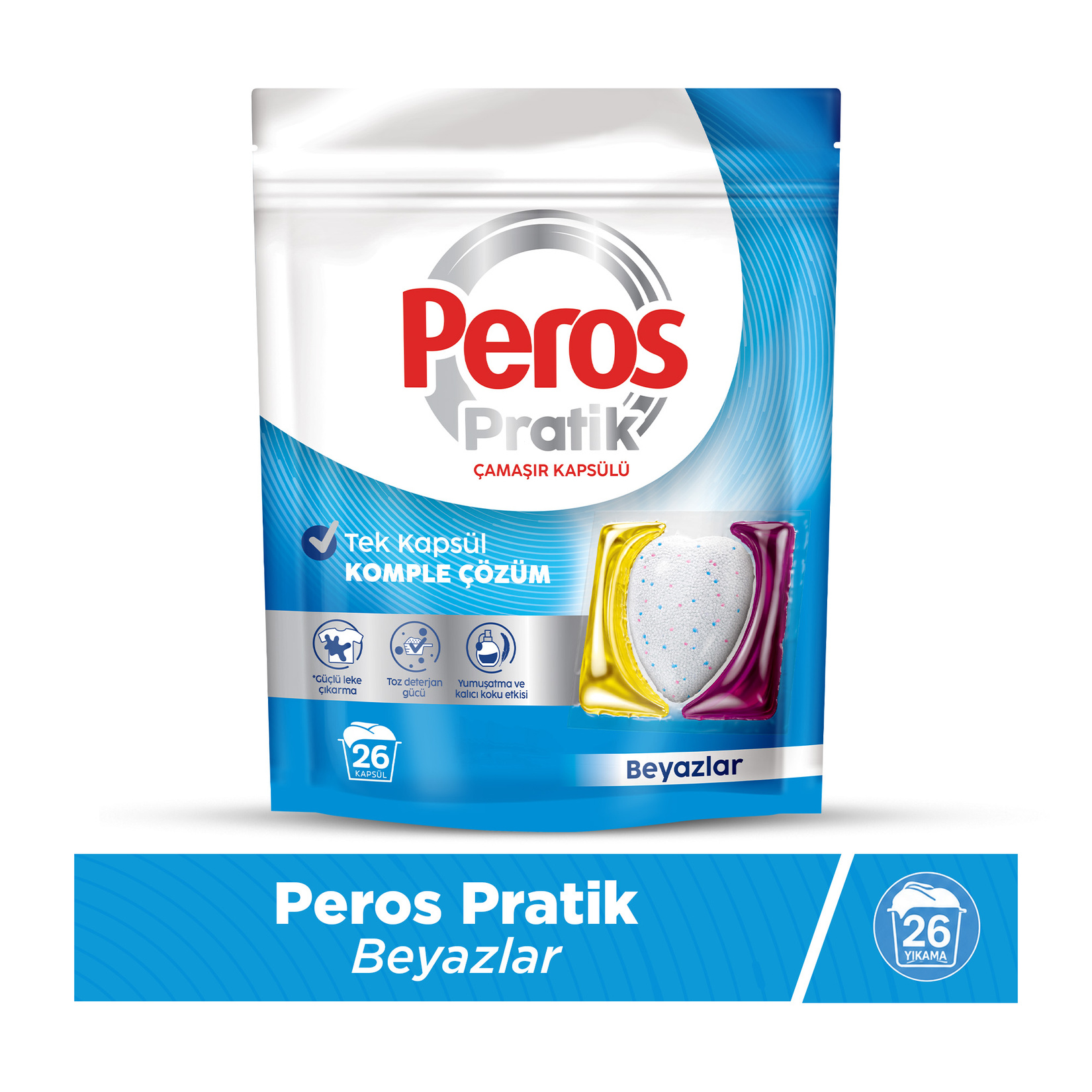 Peros Pratik Çamaşır Kapsülü Beyazlar 26'lı 421 G - Görsel 2