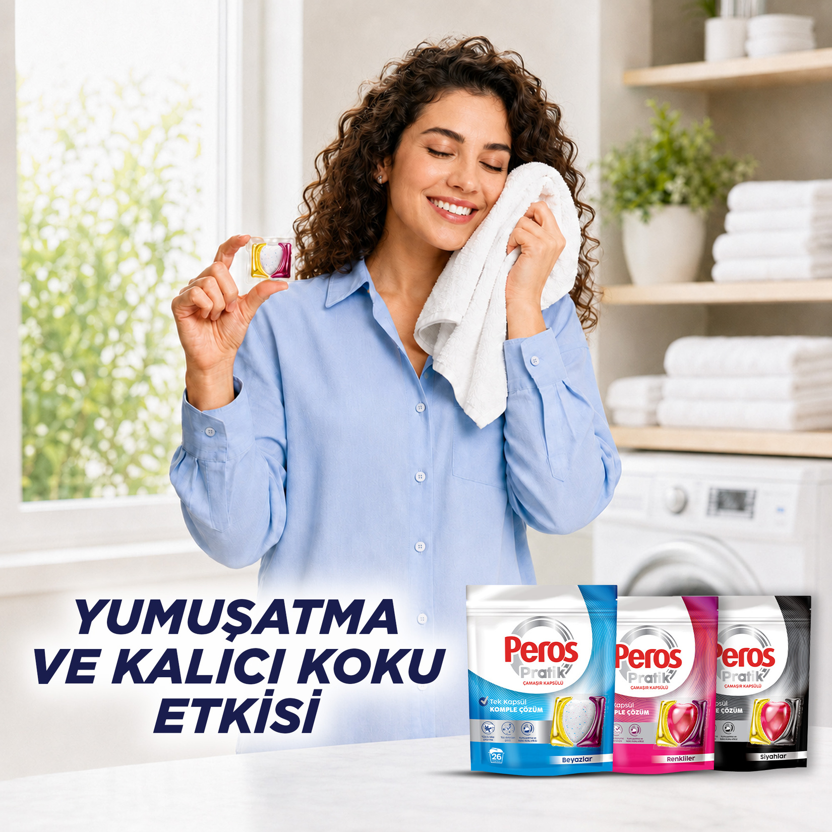 Peros Pratik Çamaşır Kapsülü Beyazlar 26'lı 421 G - Görsel 8