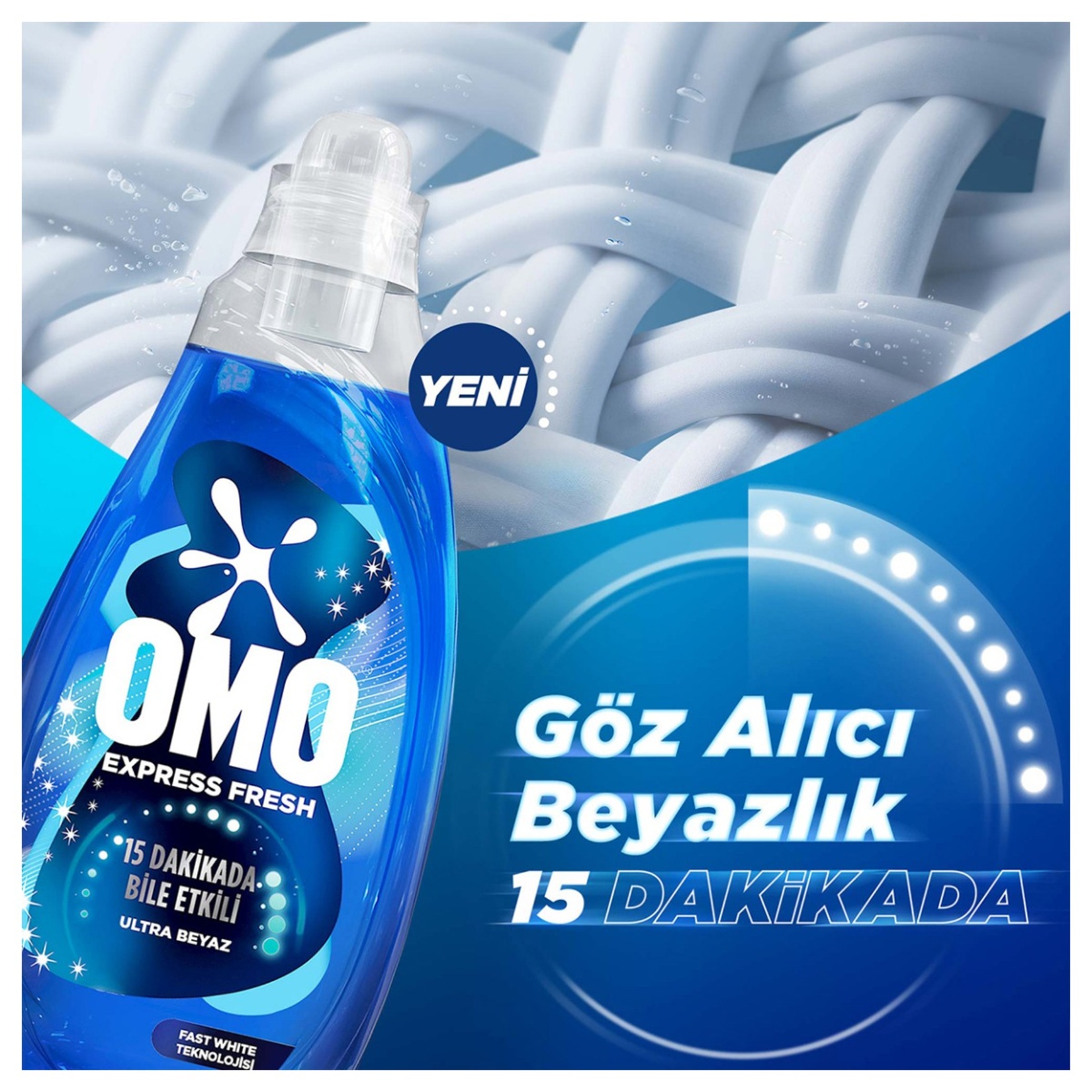 Omo Express Beyazlar 1.480 Ml + Yumoş Mavi Gelincik 1.440 Ml - Görsel 3