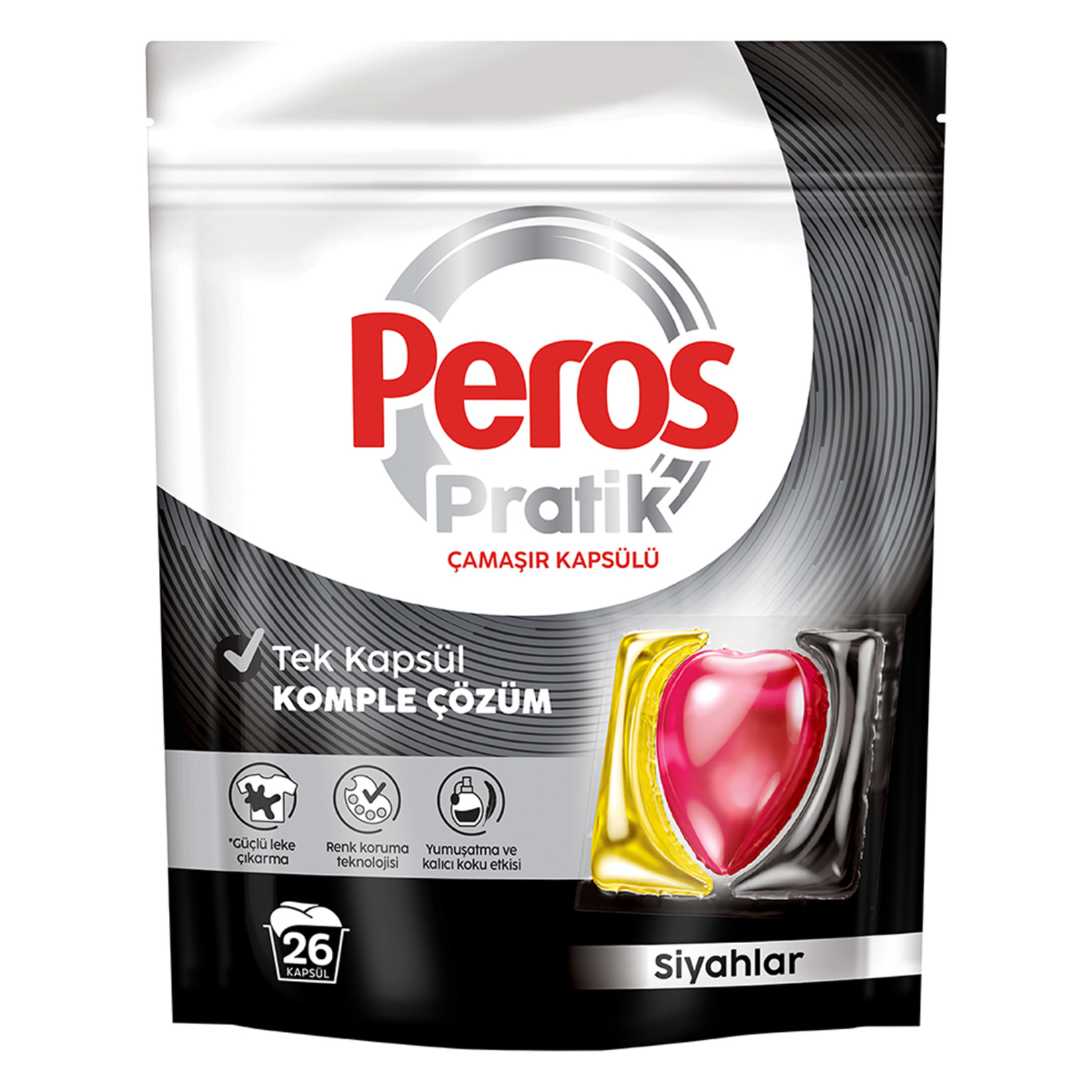 Peros Pratik Çamaşır Kapsülü Siyahlar 26'lı 421 G