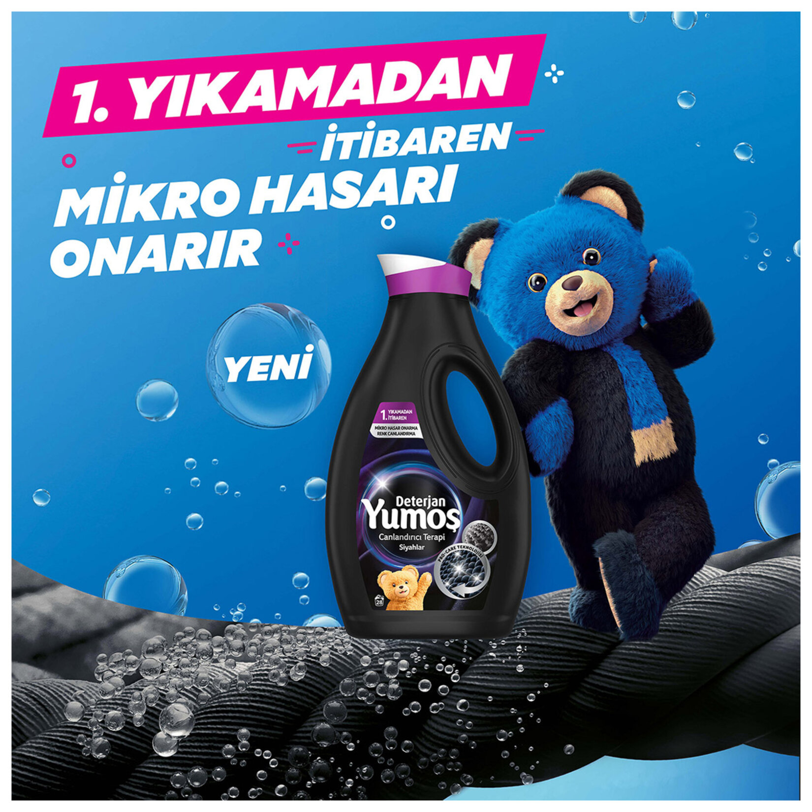 Yumoş Bakım Deterjanı Siyah 28 Yıkama 1.69 L - Görsel 3