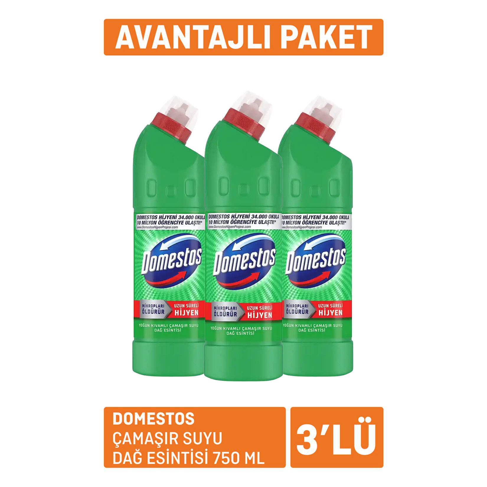 Domestos Dağ Esintisi 3x750 Ml - Görsel 1