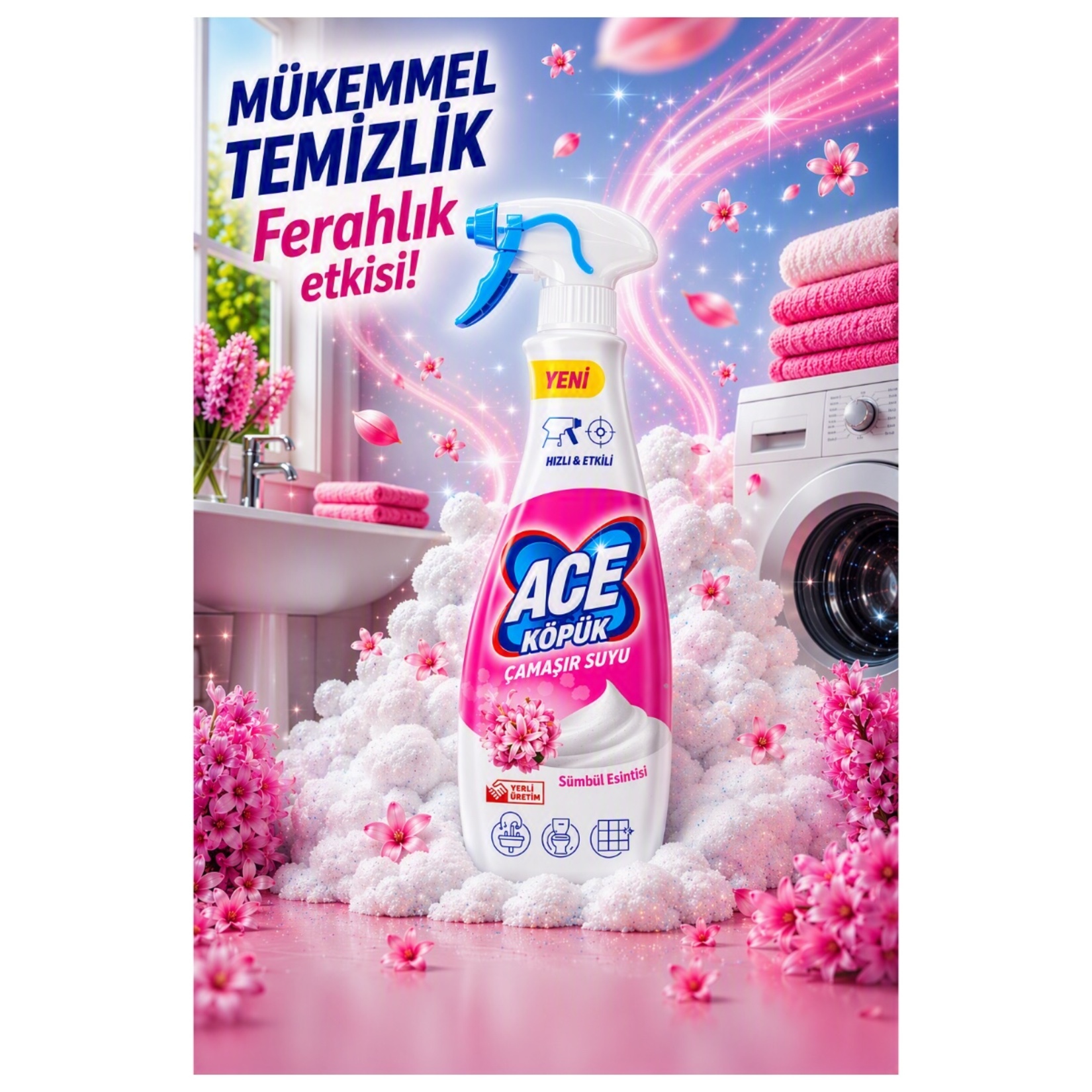 Ace Ultra Genel Kullanım Çamaşır Sulu Sprey 700Ml - Görsel 5