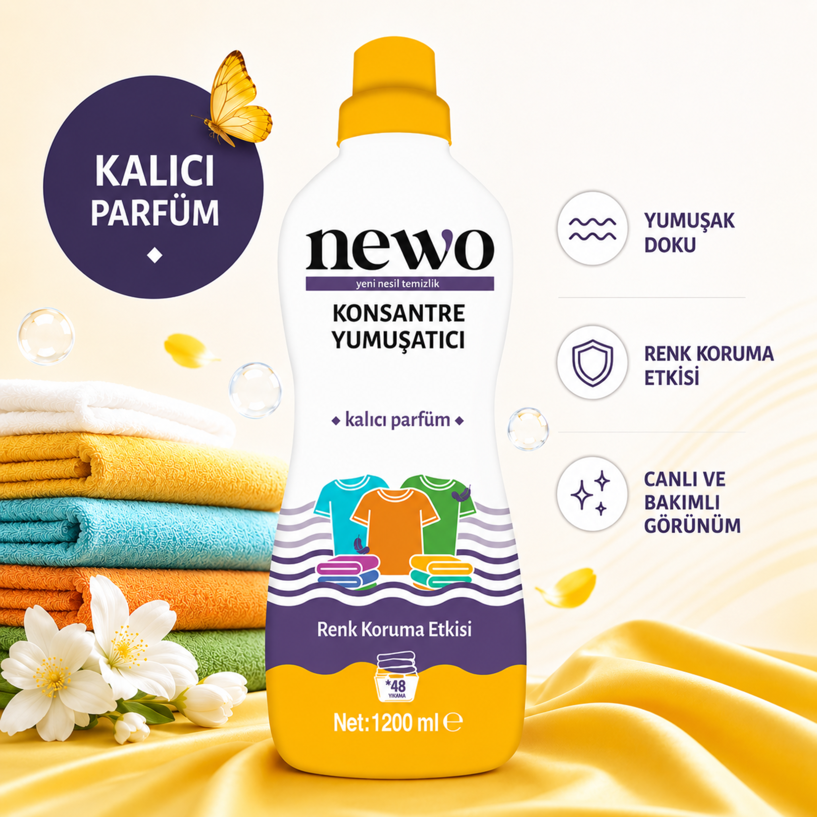 Newo Konsantre Yumuşatıcı Renk Koruma 1200 Ml - Görsel 2
