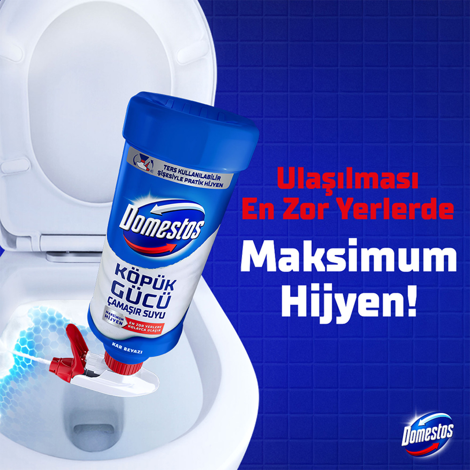 Domestos Köpük Gücü Kar Beyaz Çamaşır Suyu 450 Ml - Görsel 3