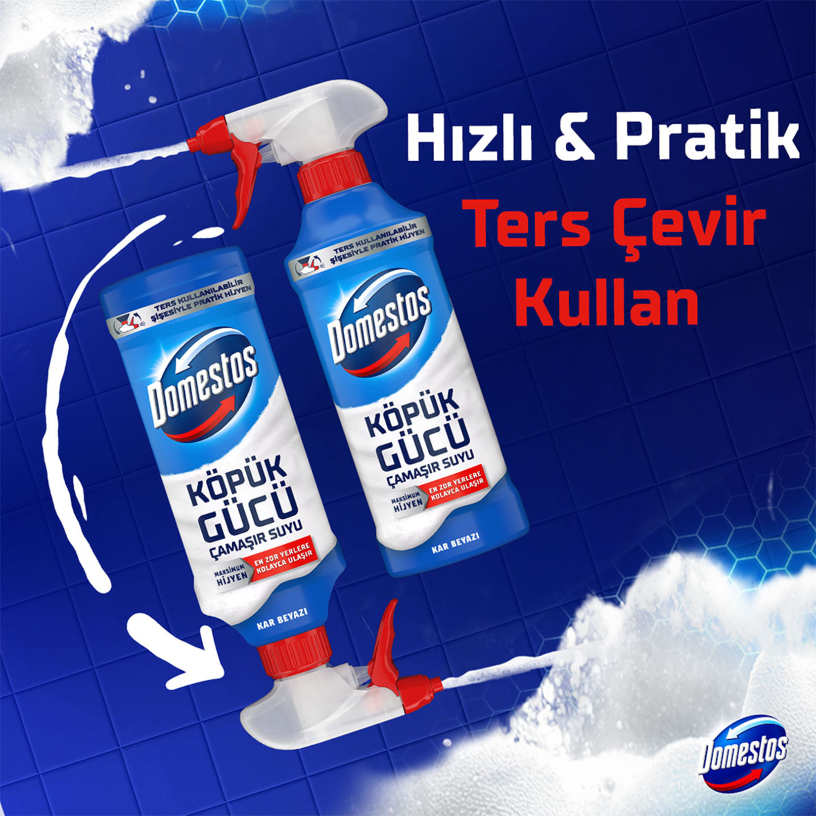 Domestos Köpük Beyaz Sabun 450 Ml + Domestos Dağ Esintisi 750 Ml - Görsel 4