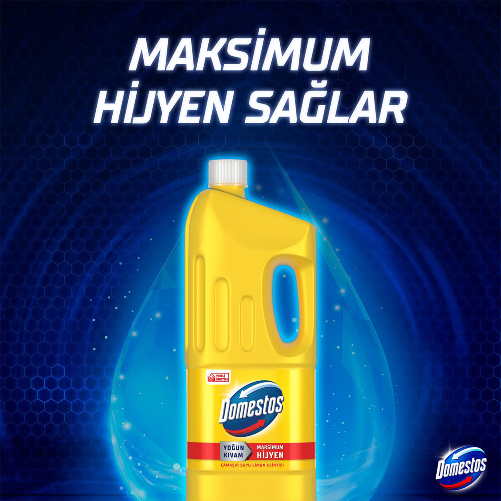 Domestos Yoğun Kıvamlı Çamaşır Suyu Limon Esintisi 1.850 Ml - Görsel 3