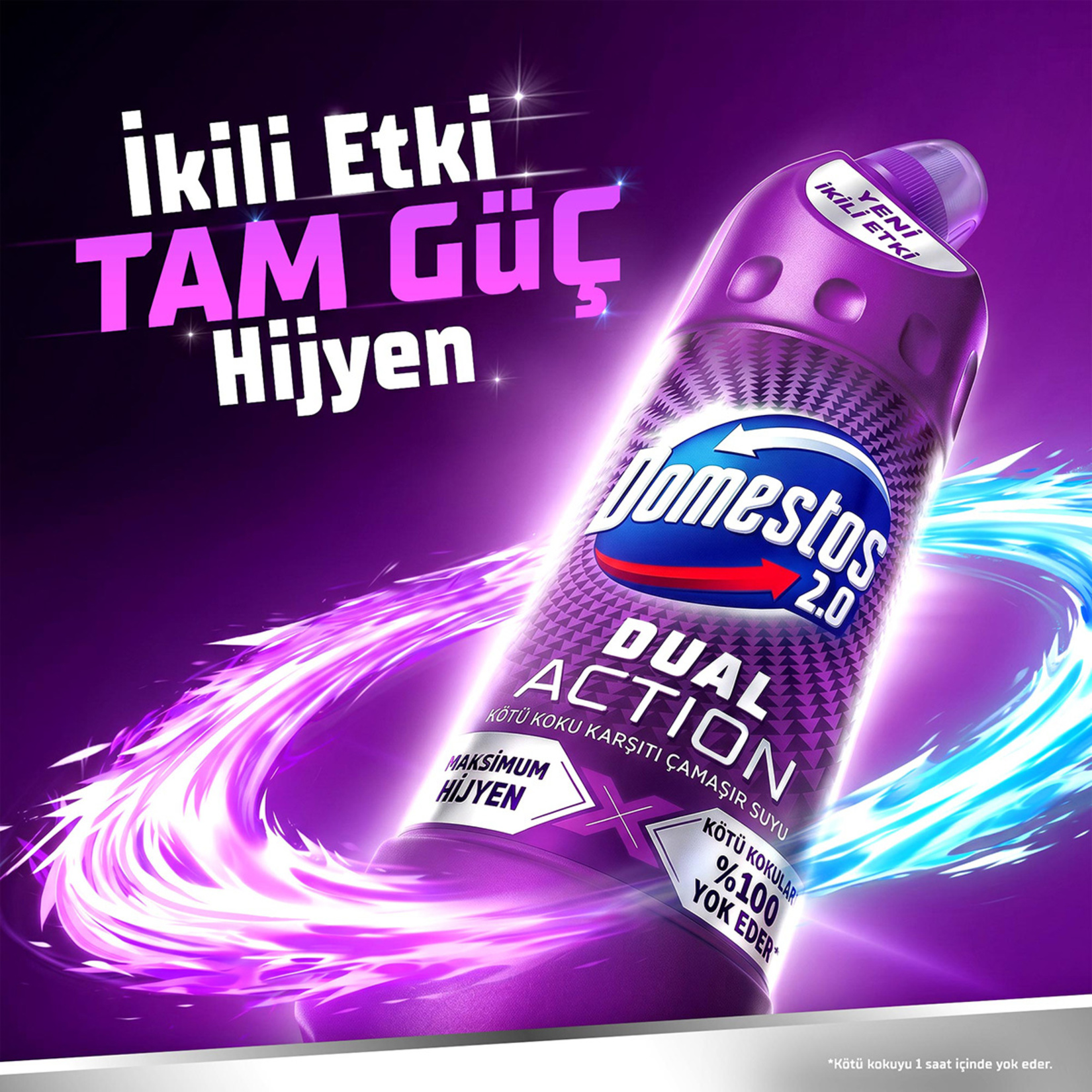 Domestos Dual Action Kötü Koku Karşıtı Çamaşır Suyu 750 Ml - Görsel 3