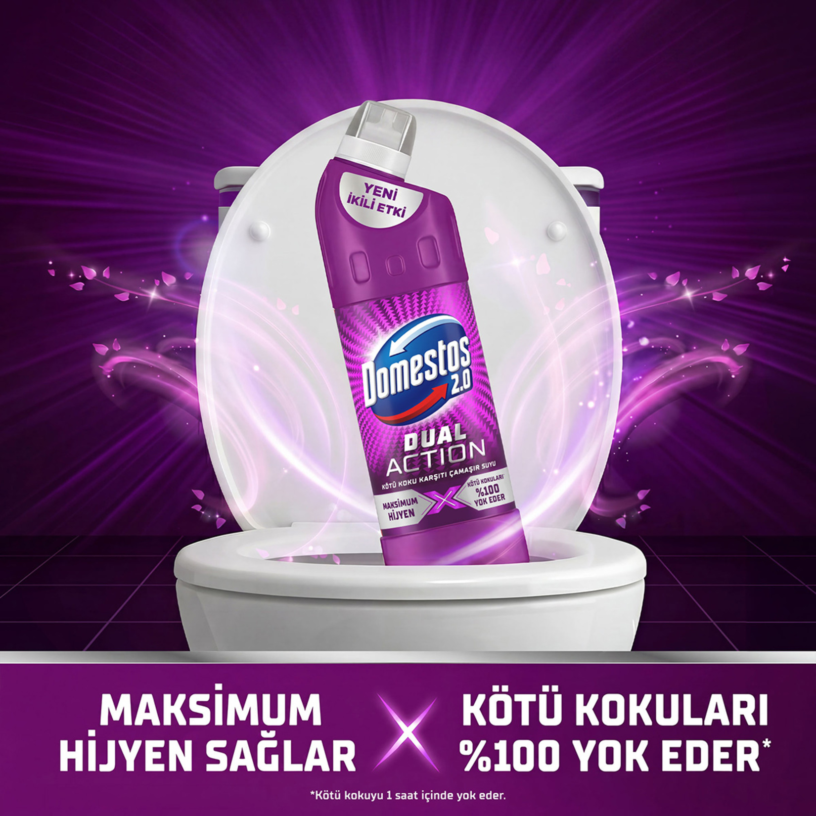 Domestos Dual Action Kötü Koku Karşıtı Çamaşır Suyu 750 Ml - Görsel 4