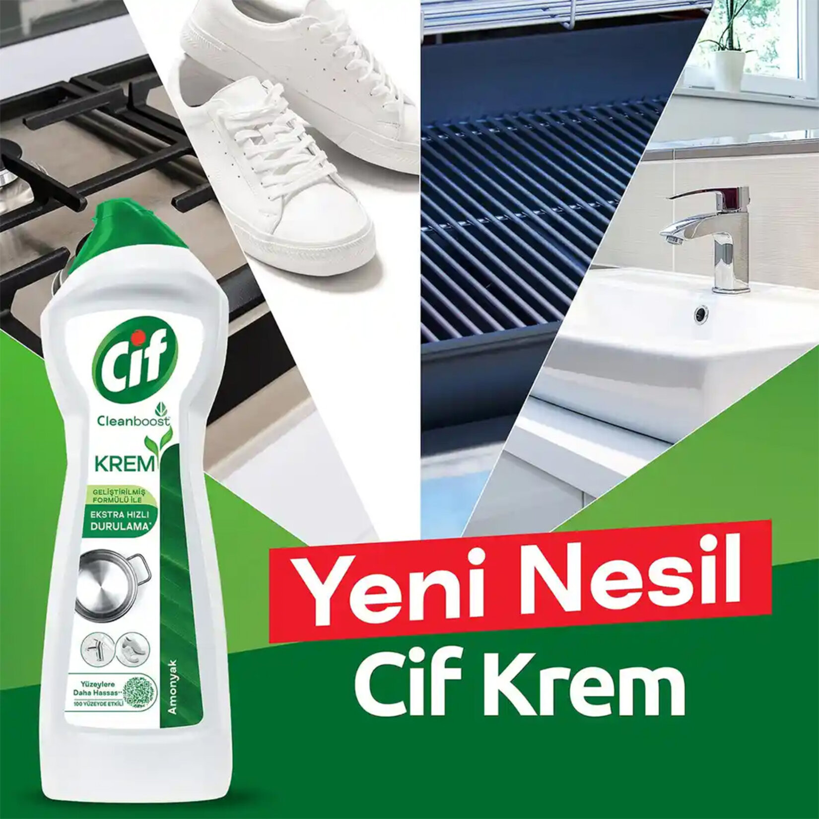 Domestos Çamaşır Suyu Dağ Esintisi 2 x 810G + Cif Krem 750 G - Görsel 4