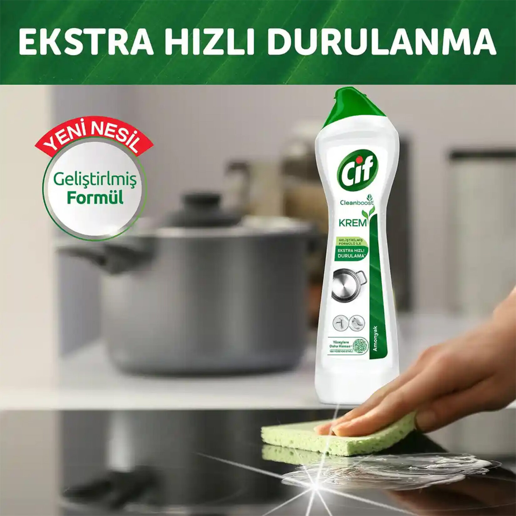 Domestos Çamaşır Suyu Dağ Esintisi 2 x 810G + Cif Krem 750 G - Görsel 5