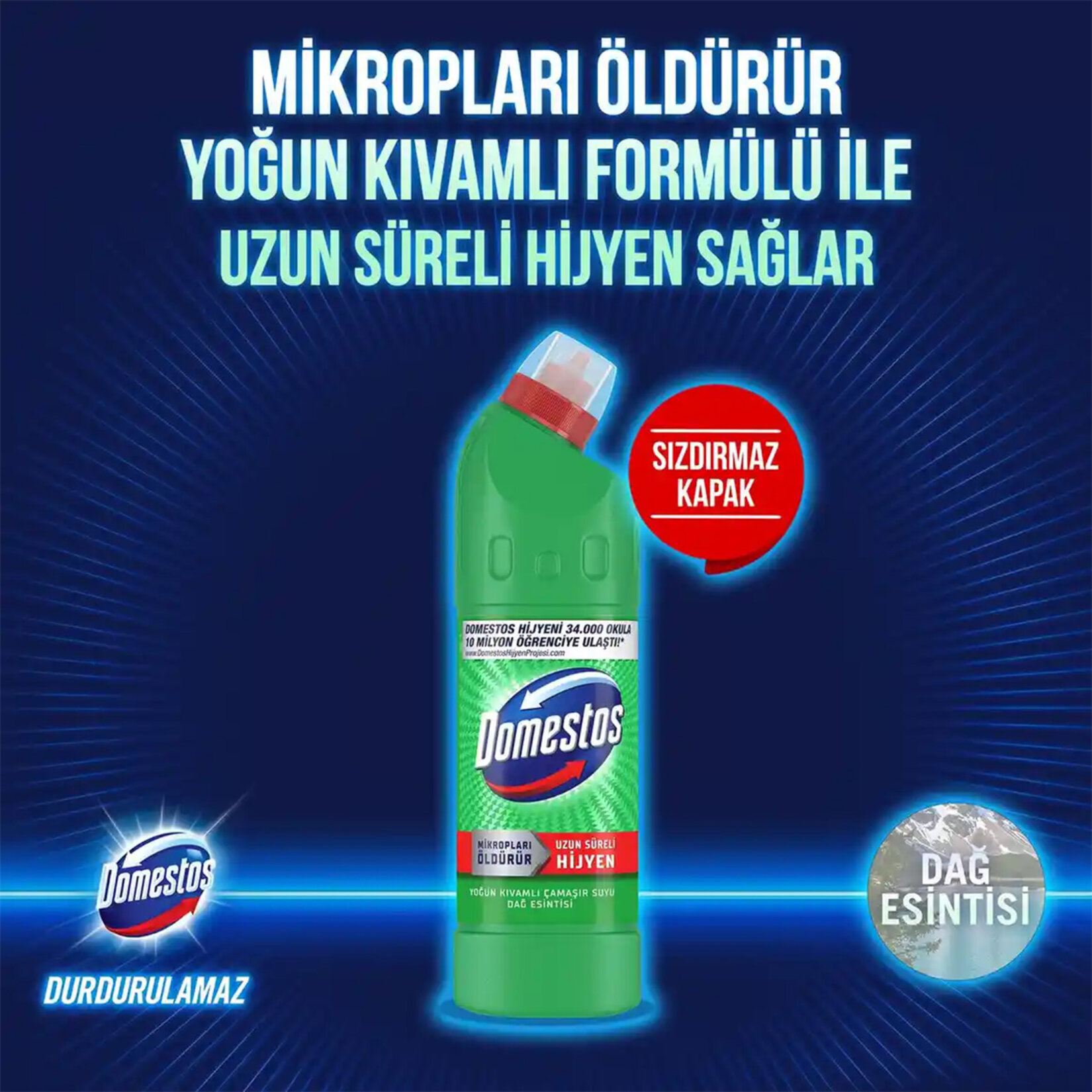 Domestos Çamaşır Suyu Dağ Esintisi 2 x 810G + Cif Krem 750 G - Görsel 2