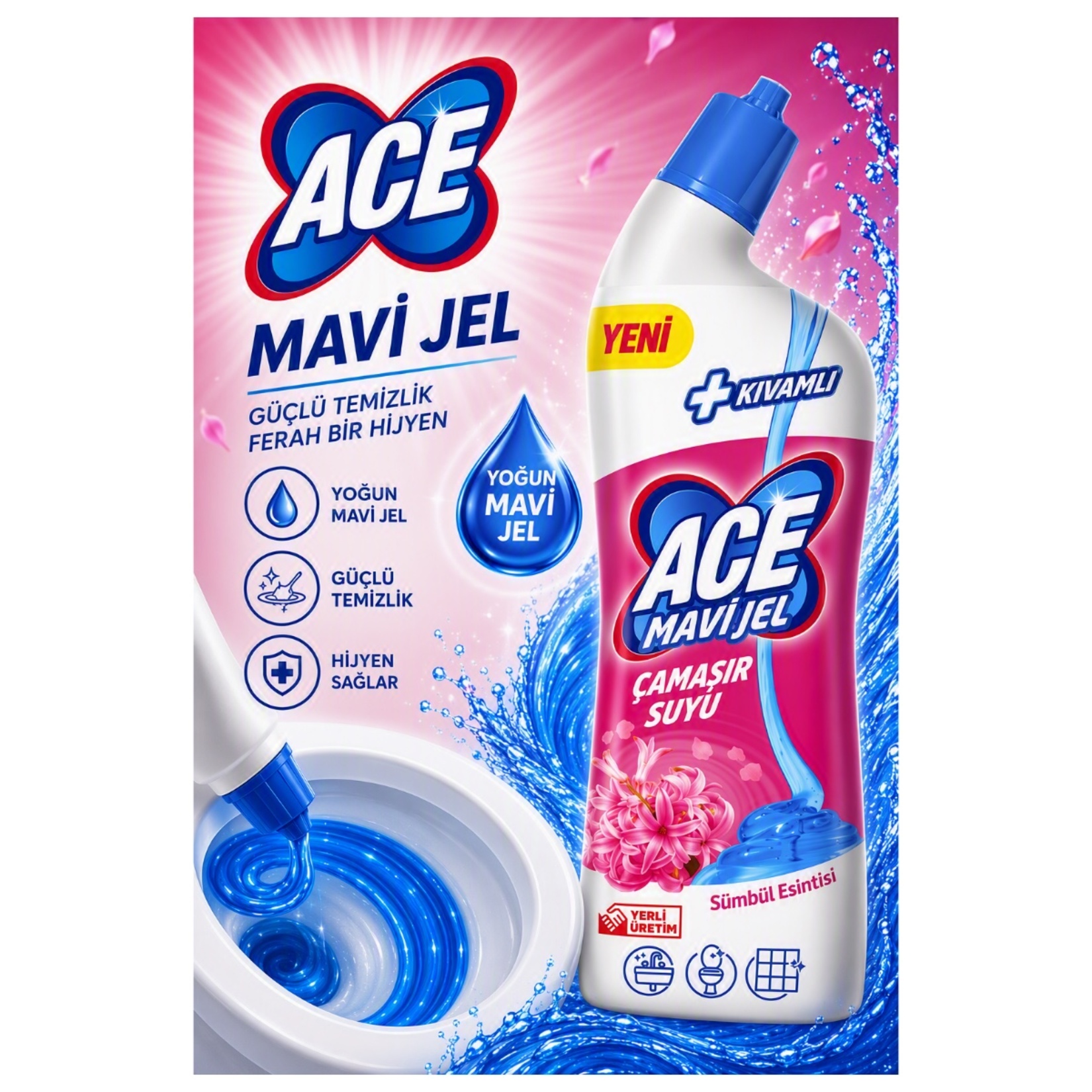 Ace Ultra Kıvamlı Çamaşır Suyu Dağ Ferahlığı 750 Ml - Görsel 3