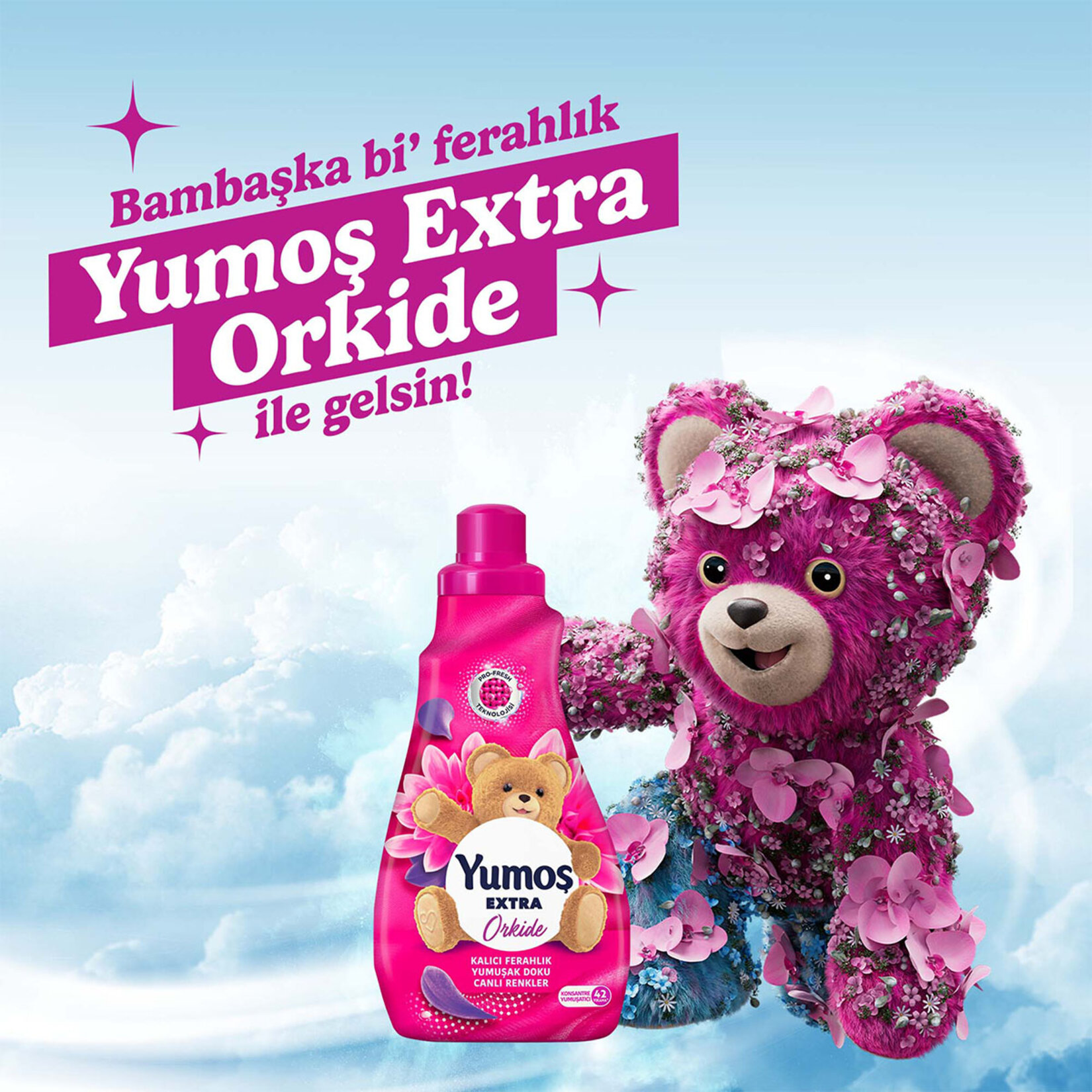 Yumoş Extra Konsantre Çamaşır Yumuşatıcı  Orkide 1008 ml 42 Yıkama - Görsel 3