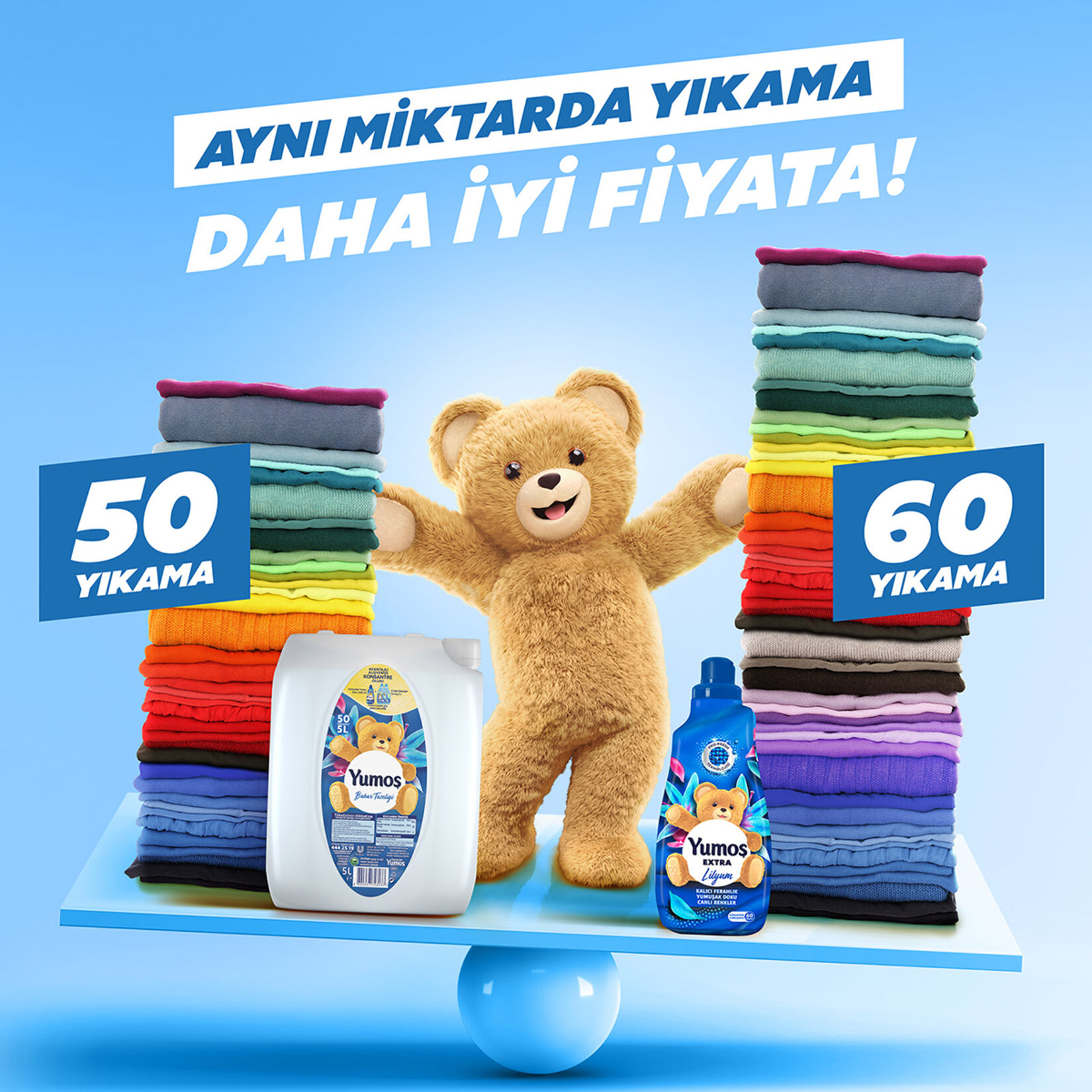 Yumoş Çamaşır Yumuşatıcısı Bahar Tazeliği 5 LT 50 Yıkama  - Görsel 5