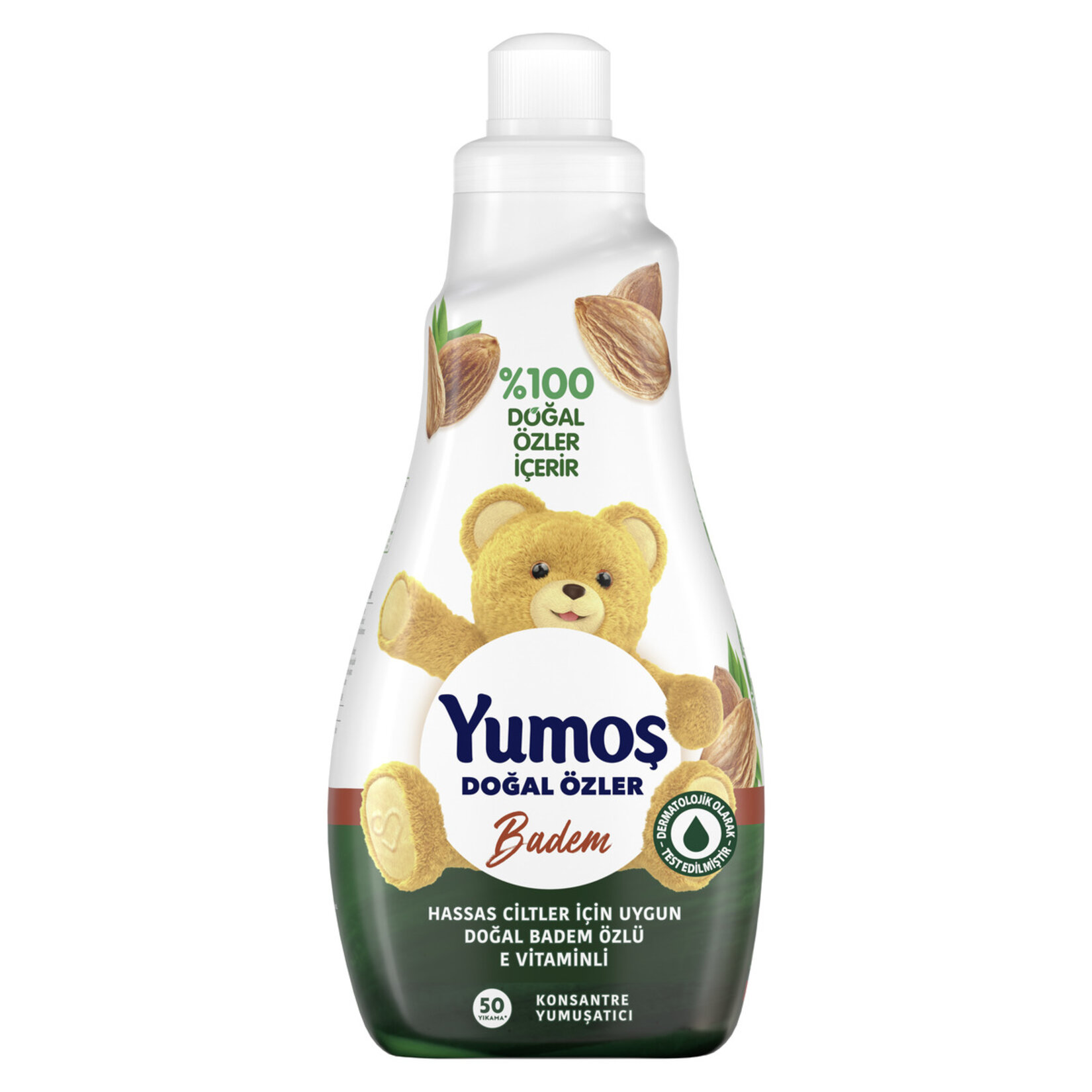 Yumoş Doğal Özler Konsantre Çamaşır Yumuşatıcı Badem 50 Yıkama 1200 ML - Görsel 1