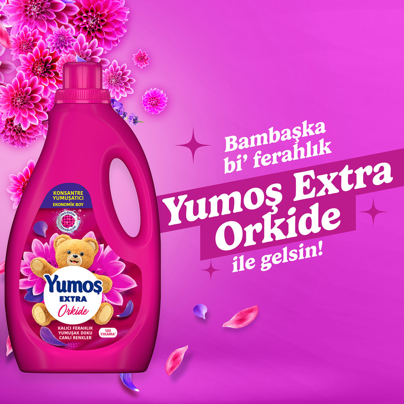 Yumoş Extra Konsantre Çamaşır Yumuşatıcısı Orkide 2520 Ml - Görsel 4