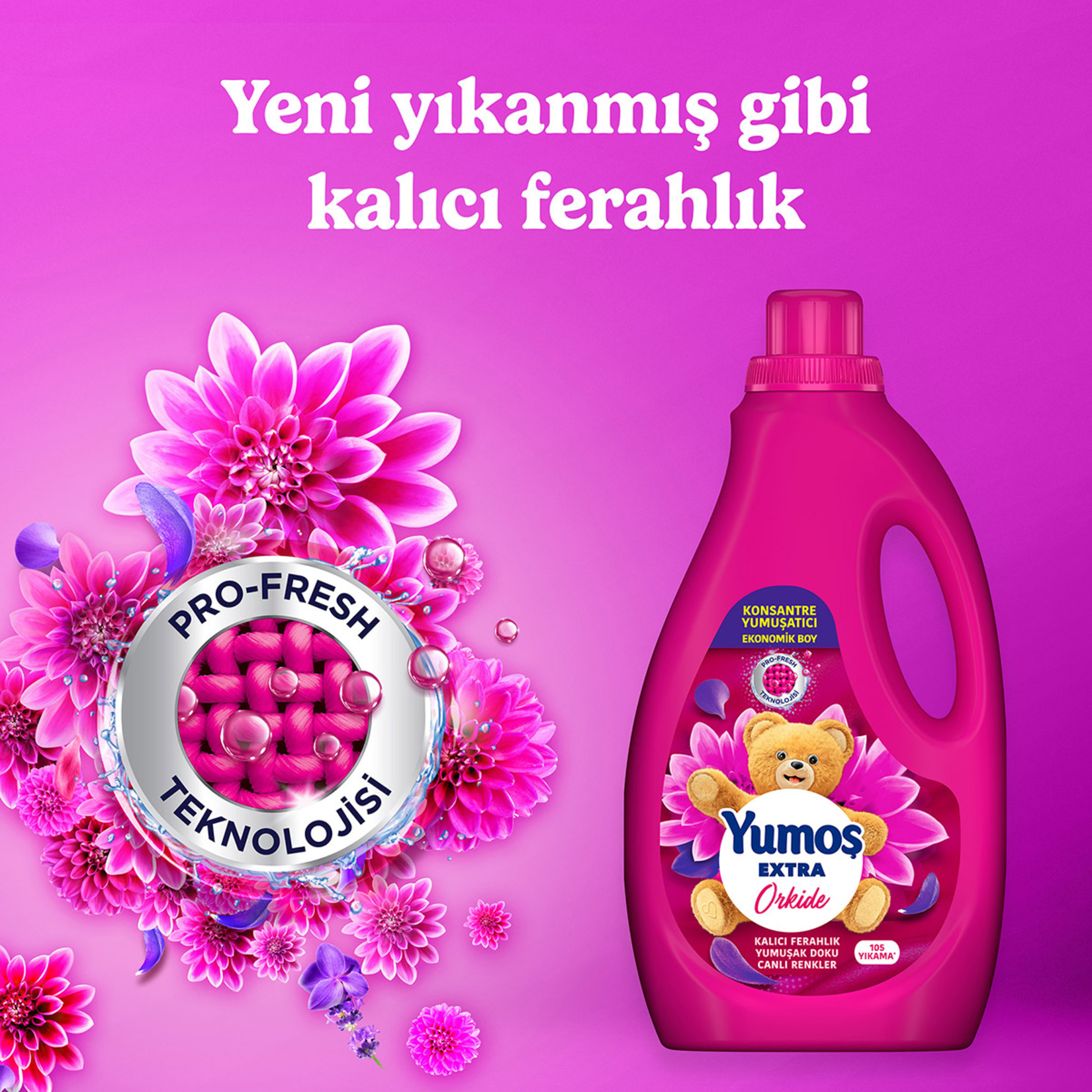 Yumoş Extra Konsantre Çamaşır Yumuşatıcısı Orkide 2520 Ml - Görsel 5