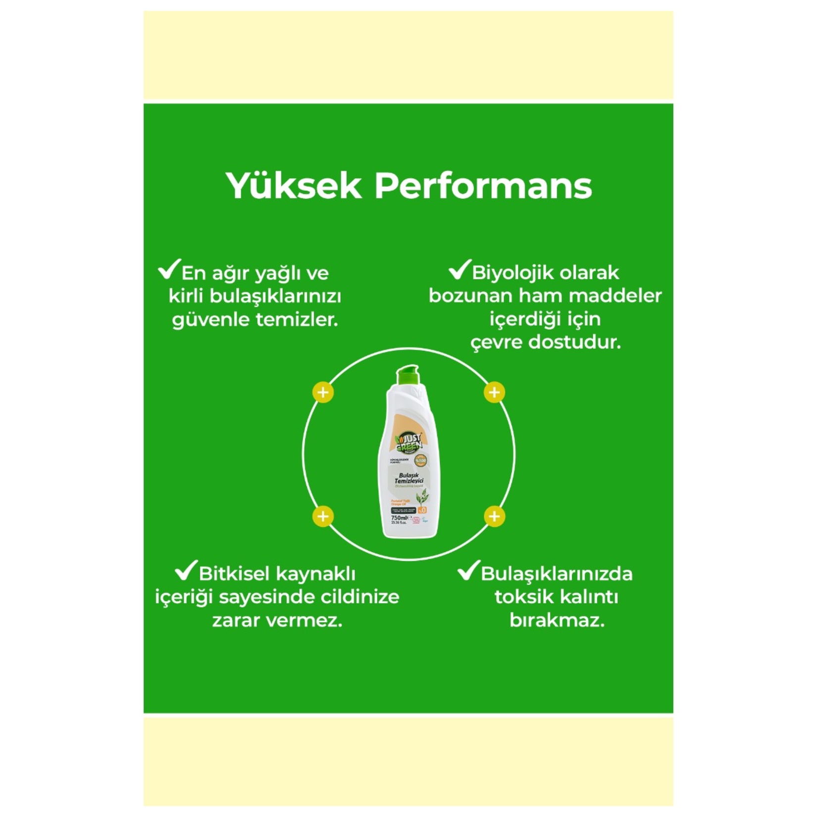 Just Green Organik Bulaşık Temizleyici Okaliptus Lime 750Ml - Migros