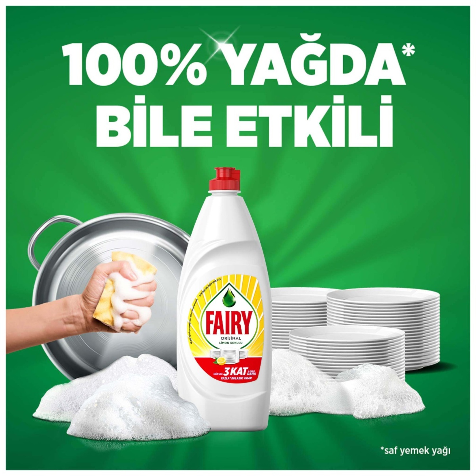Fairy Sıvı Bulaşık Deterjanı Limon 1350 Ml - Görsel 3
