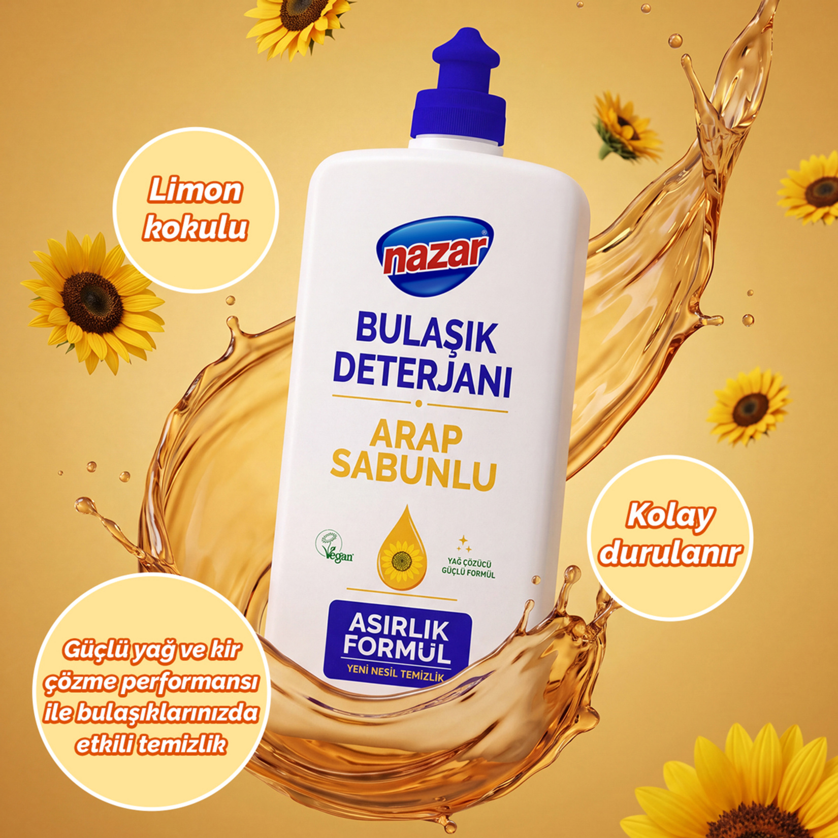 Nazar Arap Sabunlu Bulaşık Deterjanı 725 Ml - Görsel 5
