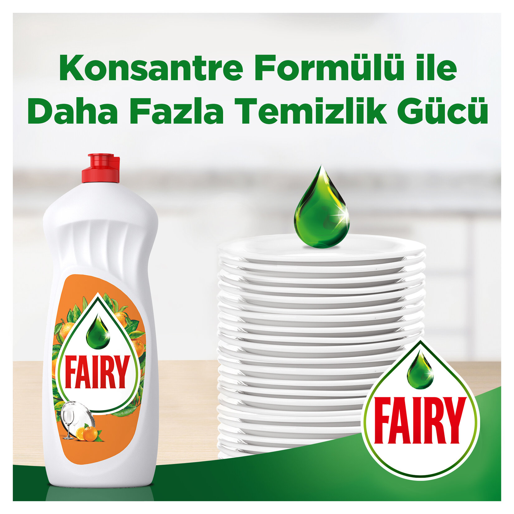 Fairy Sıvı Bulaşık Deterjanı Portakal 1350 Ml - Görsel 4