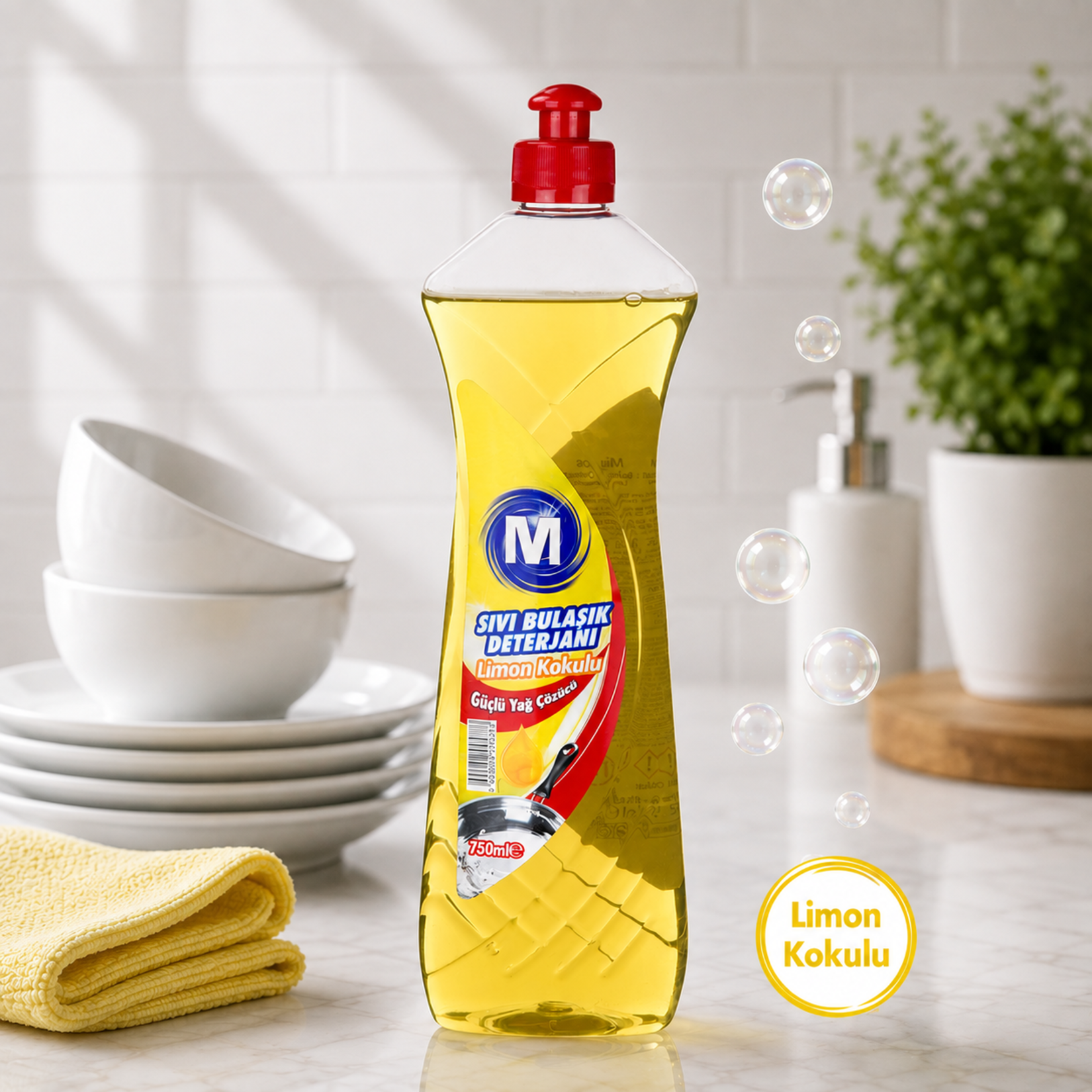 Migros Sıvı Bulaşık Deterjanı Limon Kokulu 750 Ml - Görsel 2