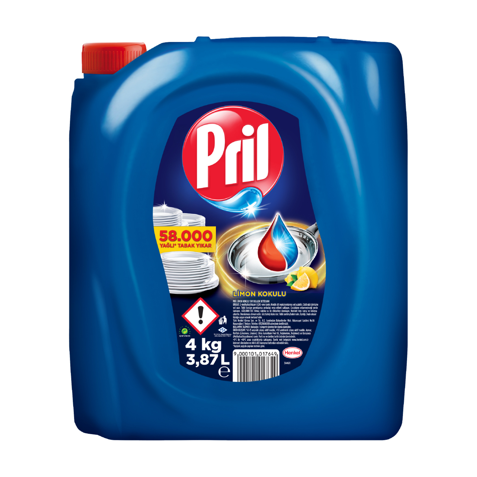 Pril Sıvı Bulaşık Deterjanı 4kg Limon - Görsel 1