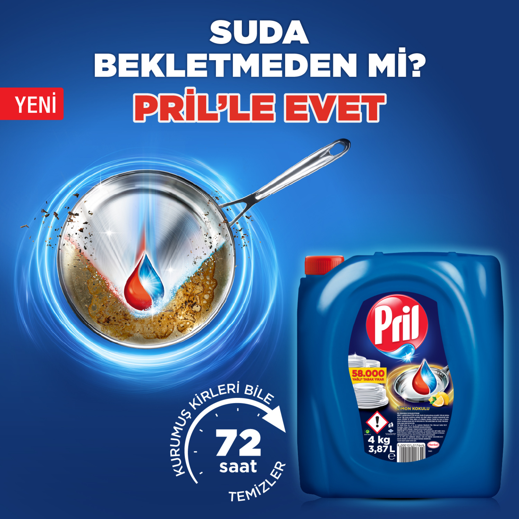 Pril Sıvı Bulaşık Deterjanı 4kg Limon - Görsel 2